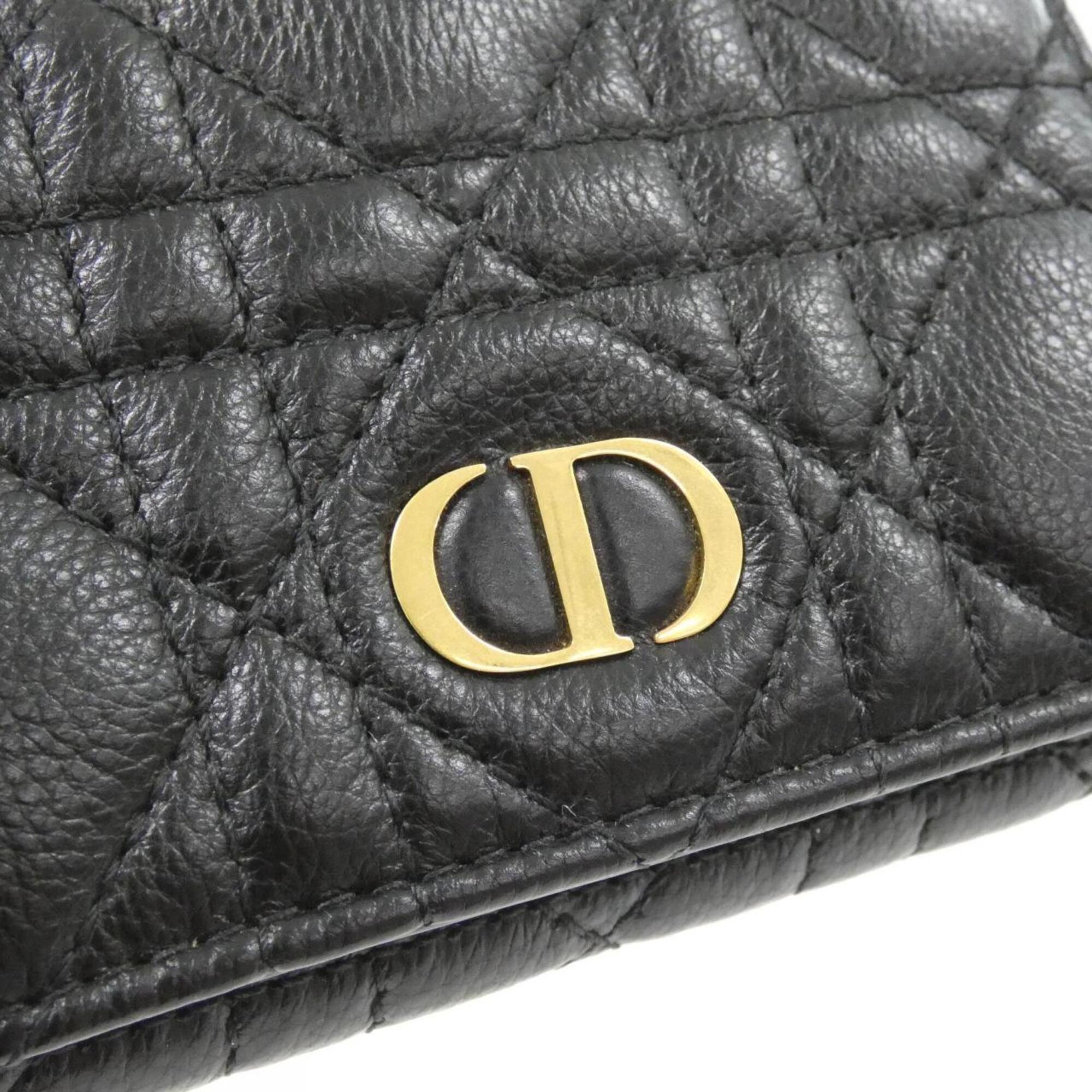 Christian Dior Black Leather Wallet (Bi-Fold) (Pre-Owned)