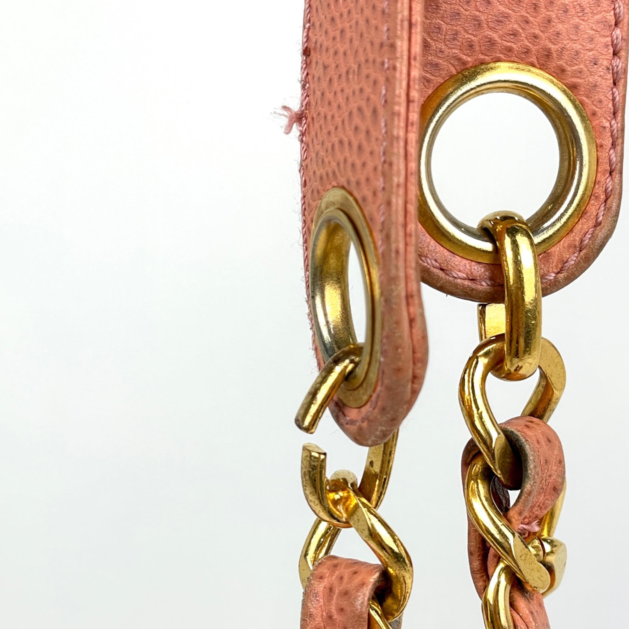 Chanel Salmon Pink Grained Calfskin Shoulder Bag Tote Bag (Pre-Owned)