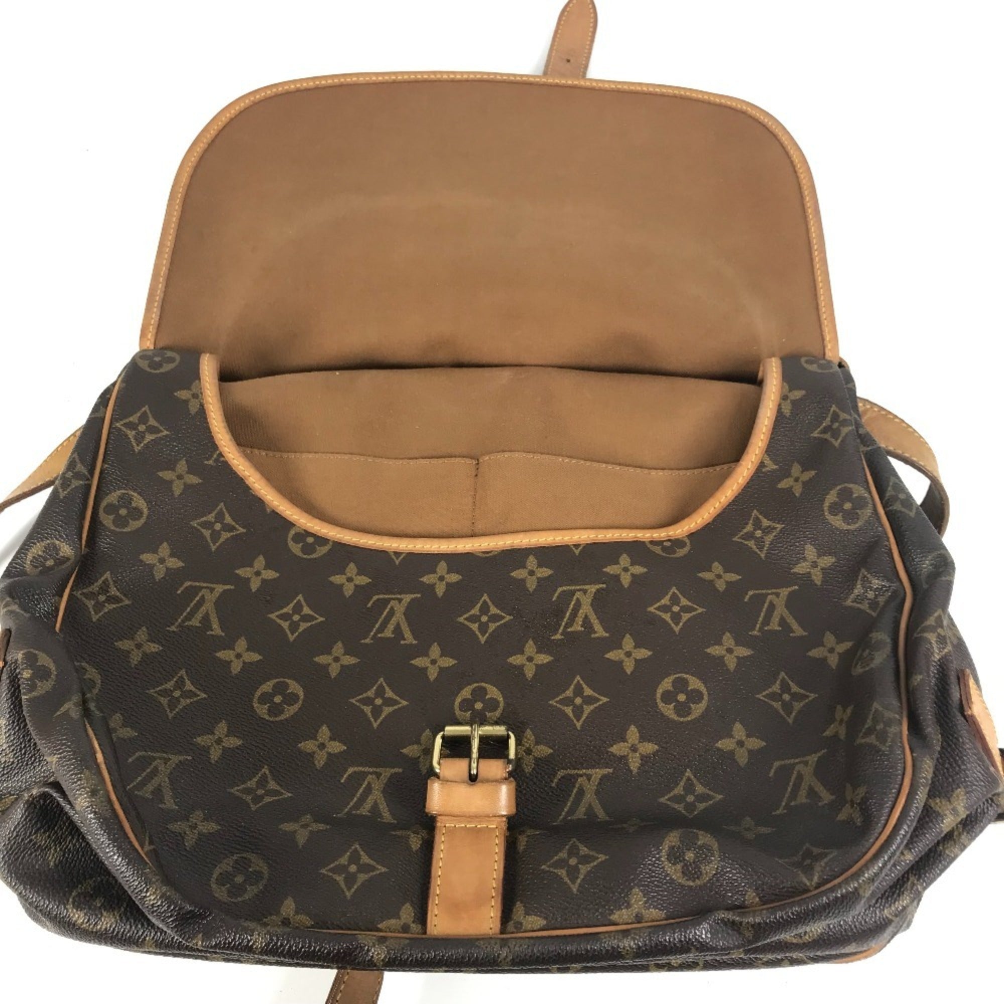 Louis Vuitton Brown Monogram Canvas Shoulder Bag (Pre-Owned)