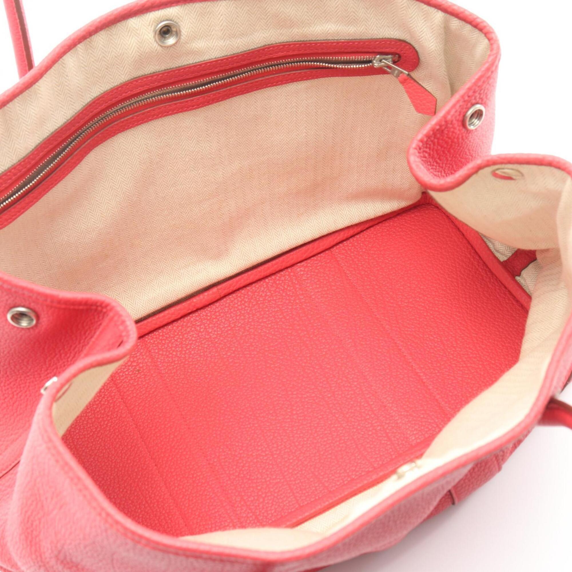 Hermes Pink Leather Handbag Tote Bag (Pre-Owned)