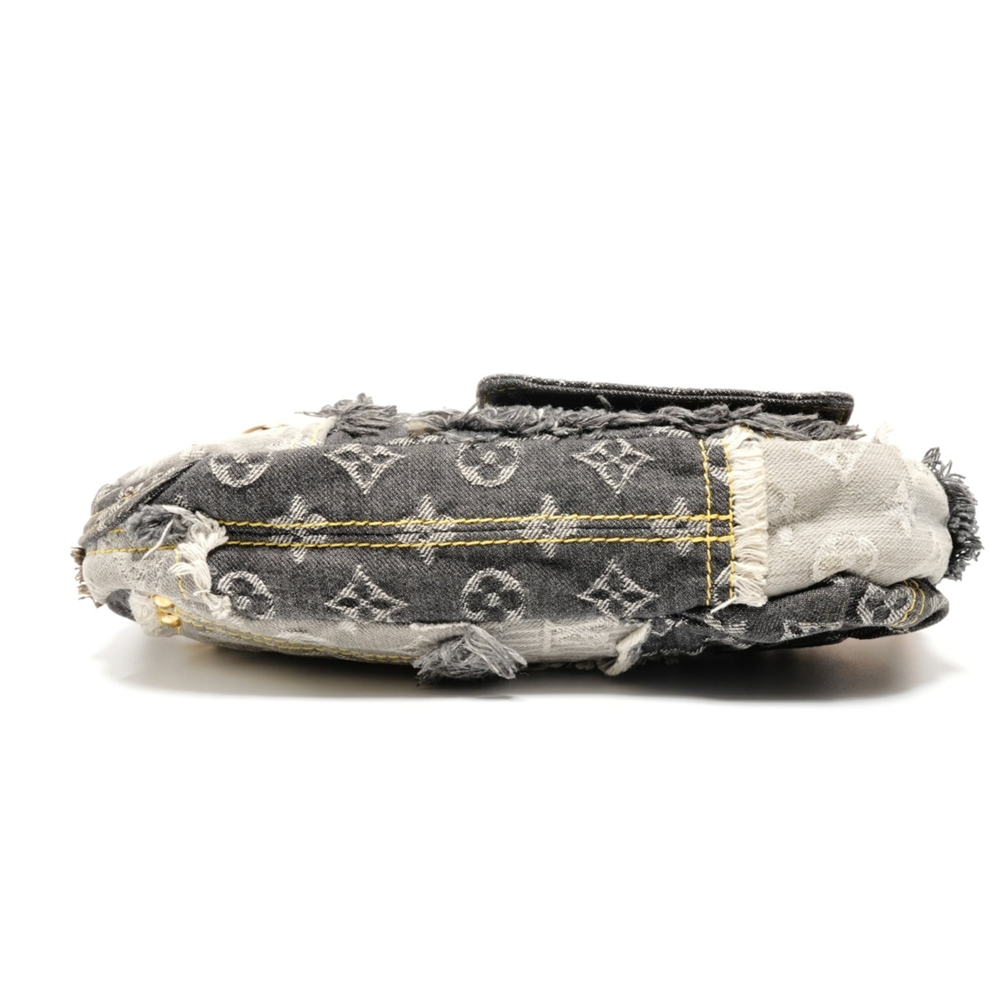 Louis Vuitton Gray Monogram Denim Shoulder Bag (Pre-Owned)