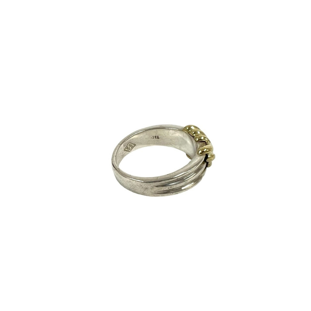 Tiffany Gold Silver Yellow Gold (18K) Silver 925 Band Ring (Pre-Owned)