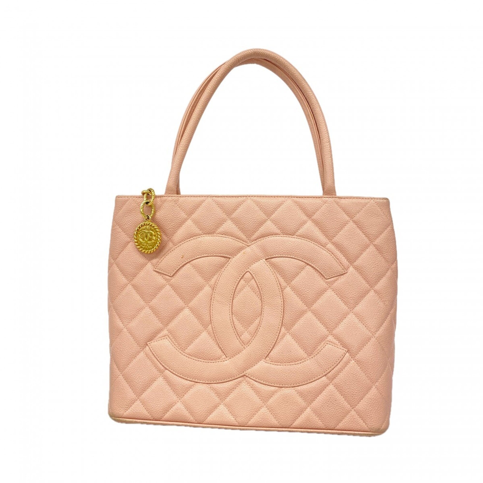 Chanel Pink Grained Calfskin Tote Bag (Pre-Owned)