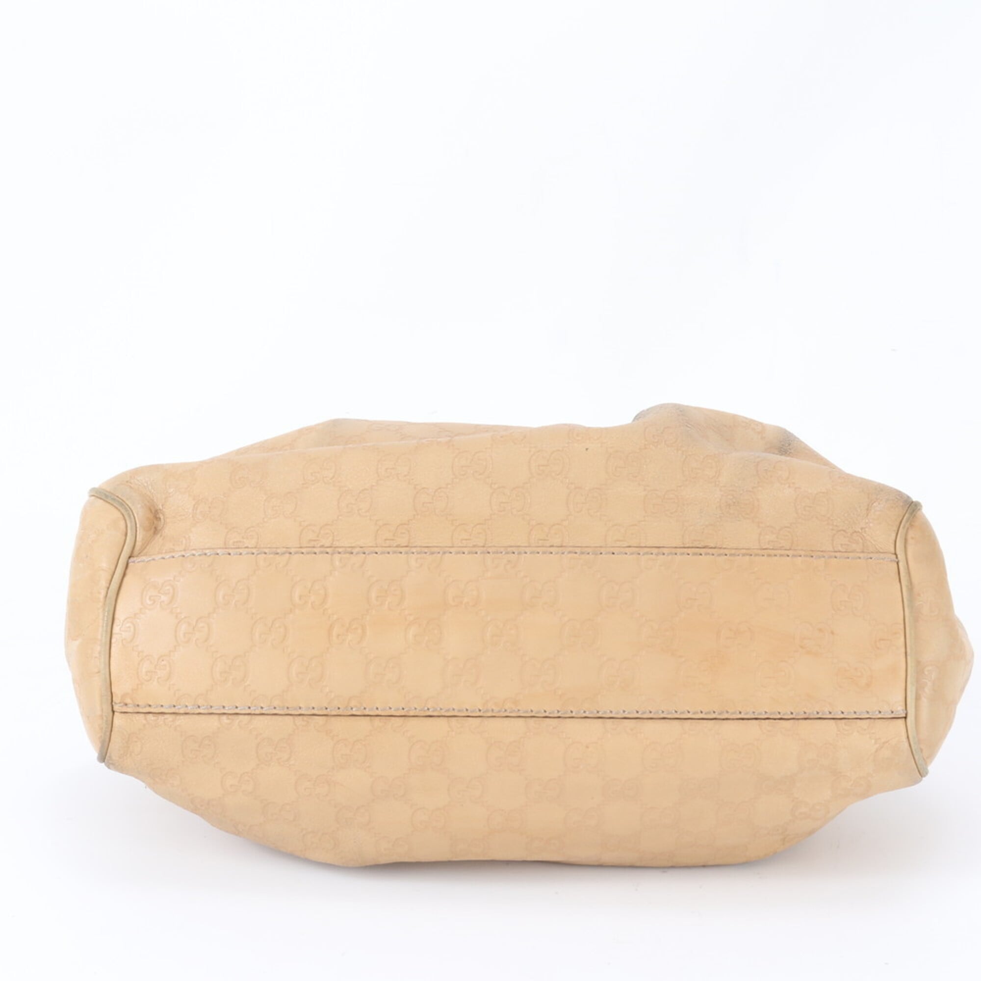 Gucci Sukey Beige Leather Handbag Tote Bag (Pre-Owned)