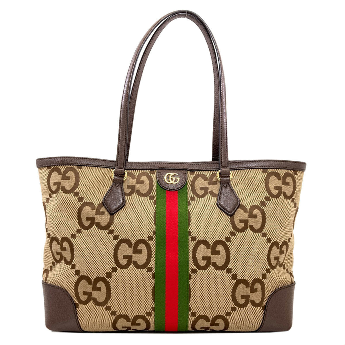 Gucci Beige Brown Canvas Tote Bag (Pre-Owned)