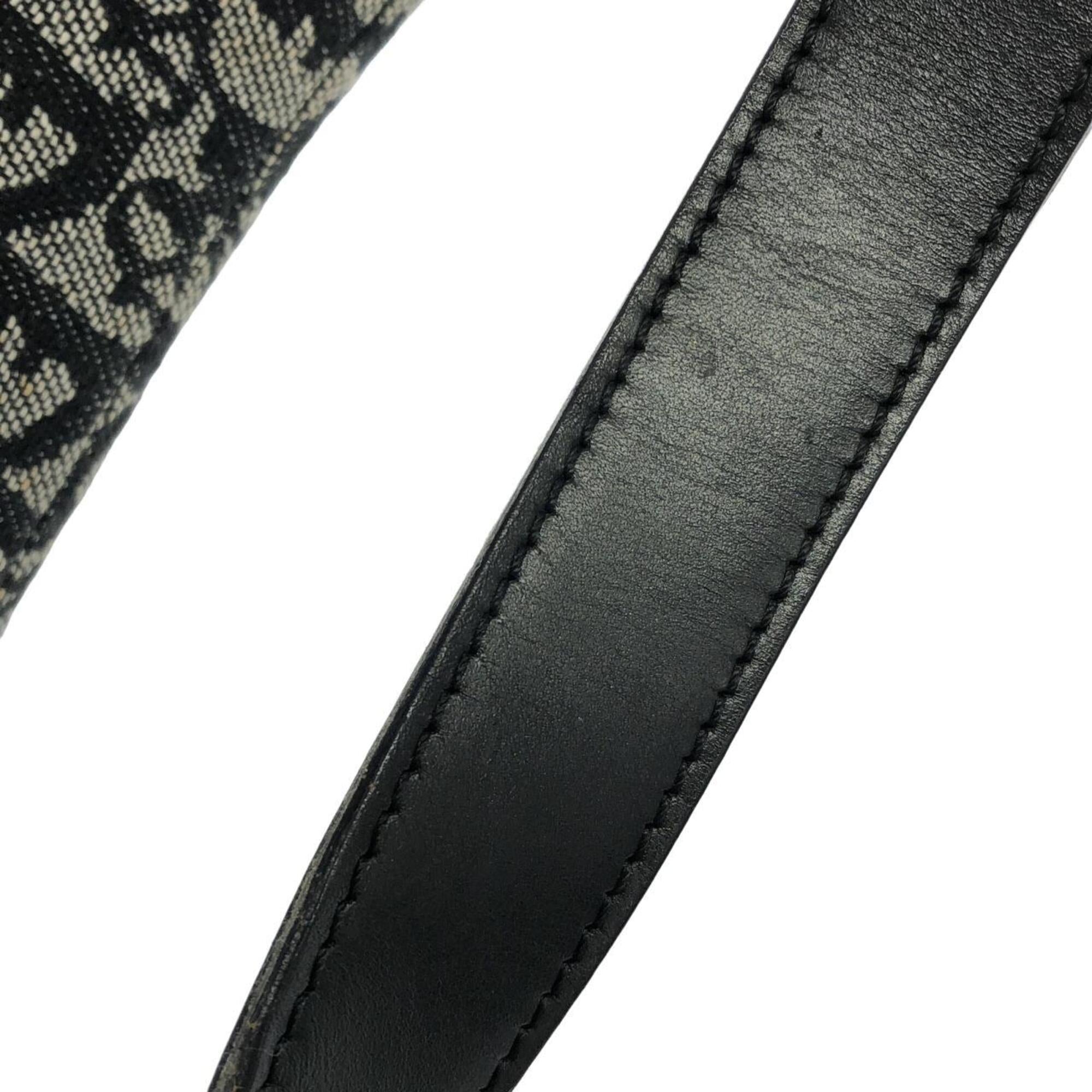 Christian Dior Black Canvas Saddle Bag Shoulder Bag (Pre-Owned)