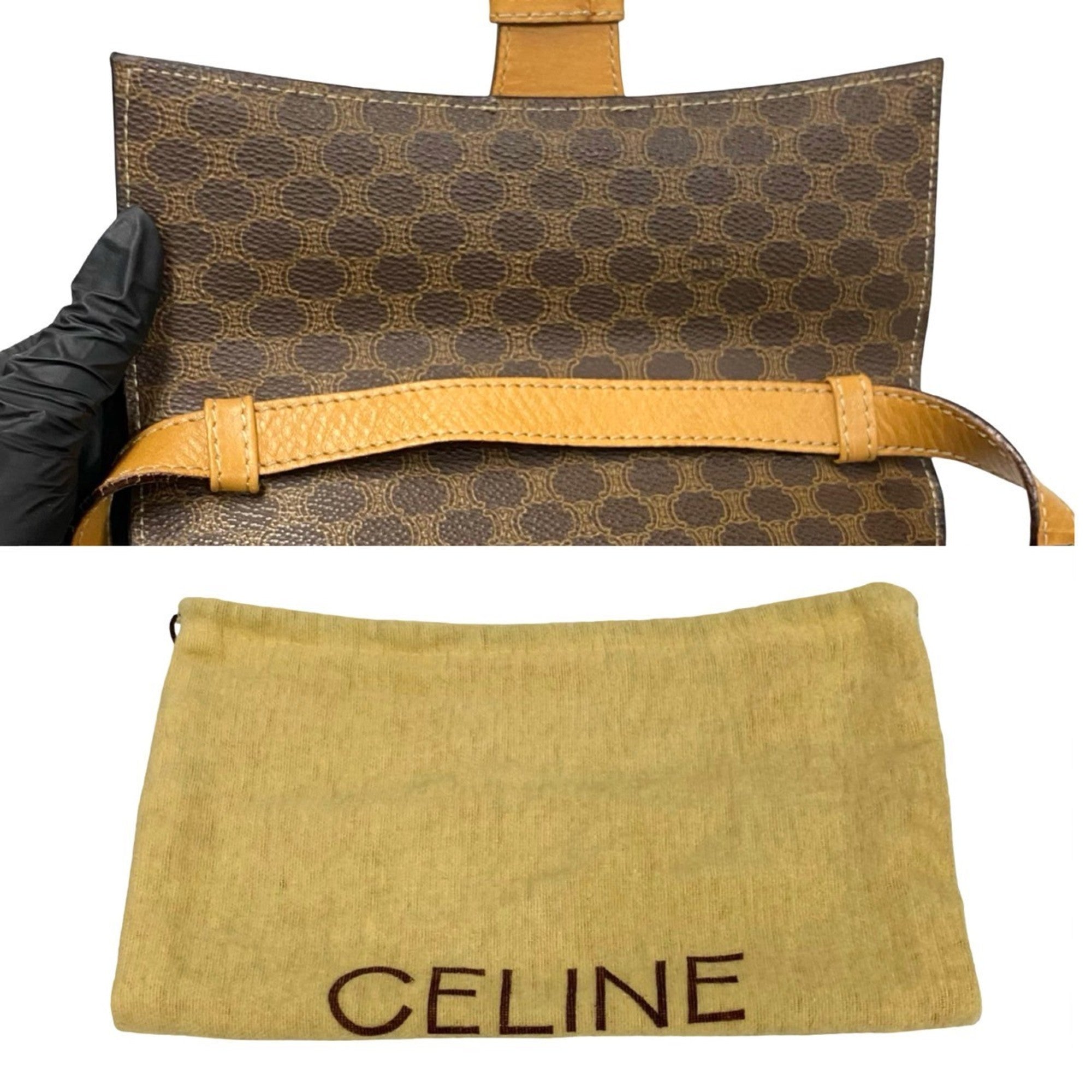Celine Brown Leather Pvc Shoulder Bag (Pre-Owned)