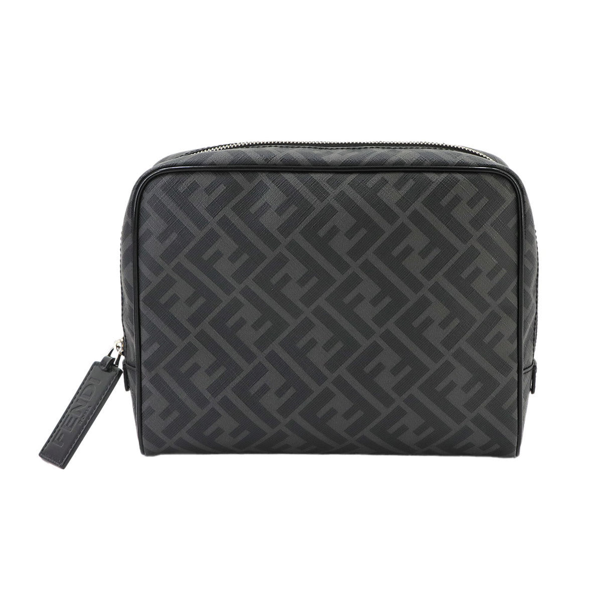 Fendi Gray Zucca Clutch Bag Handbag Pouch (Pre-Owned)