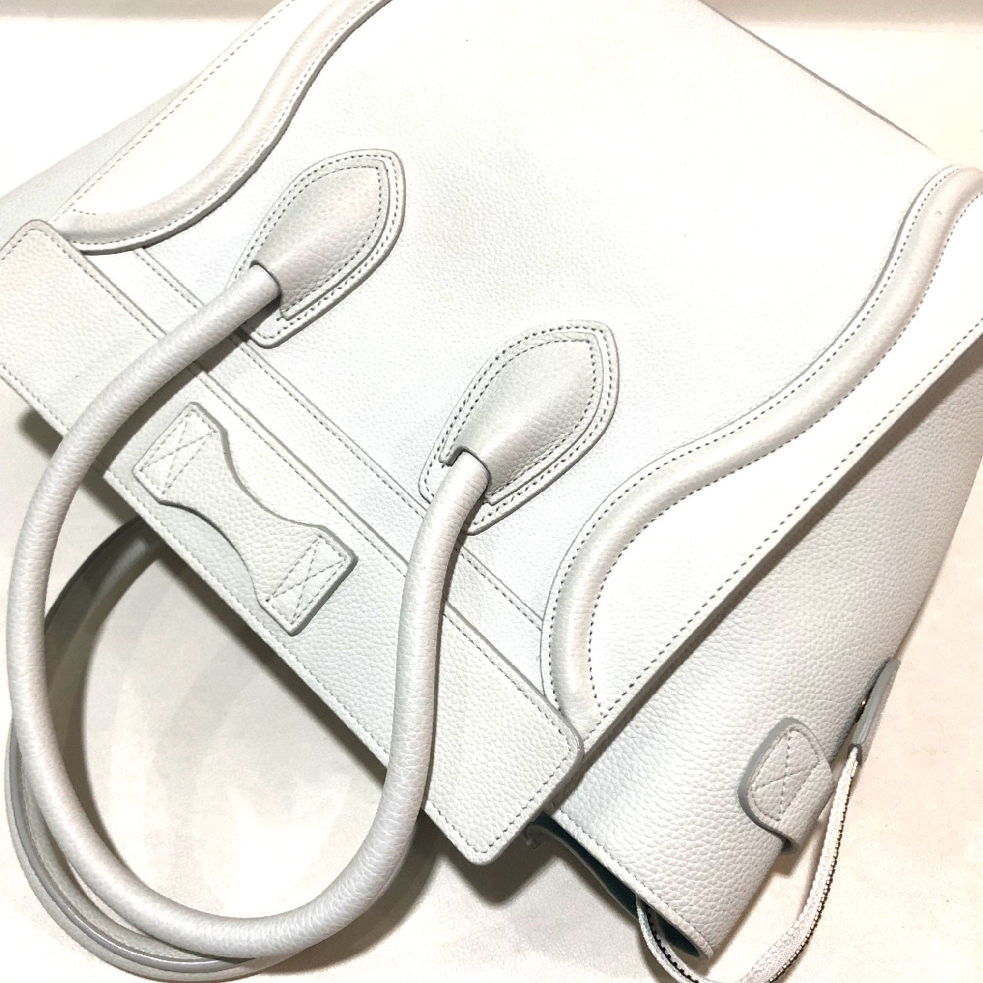 Celine White Leather Handbag (Pre-Owned)