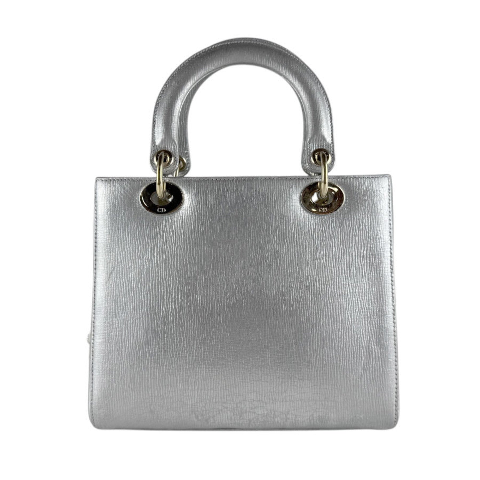 Christian Dior Multi-Color Silver Leather Handbag Shoulder Bag (Pre-Owned)