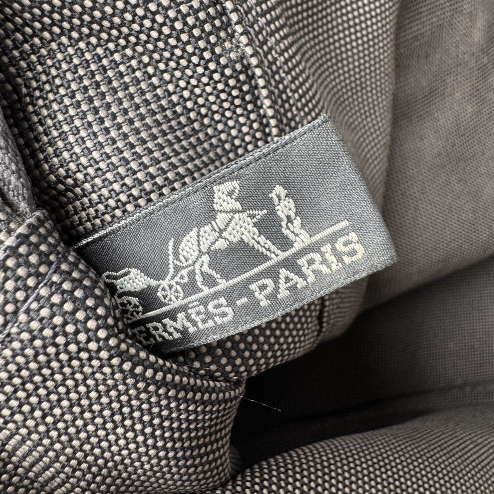 Hermes Gray Canvas Tote Bag (Pre-Owned)