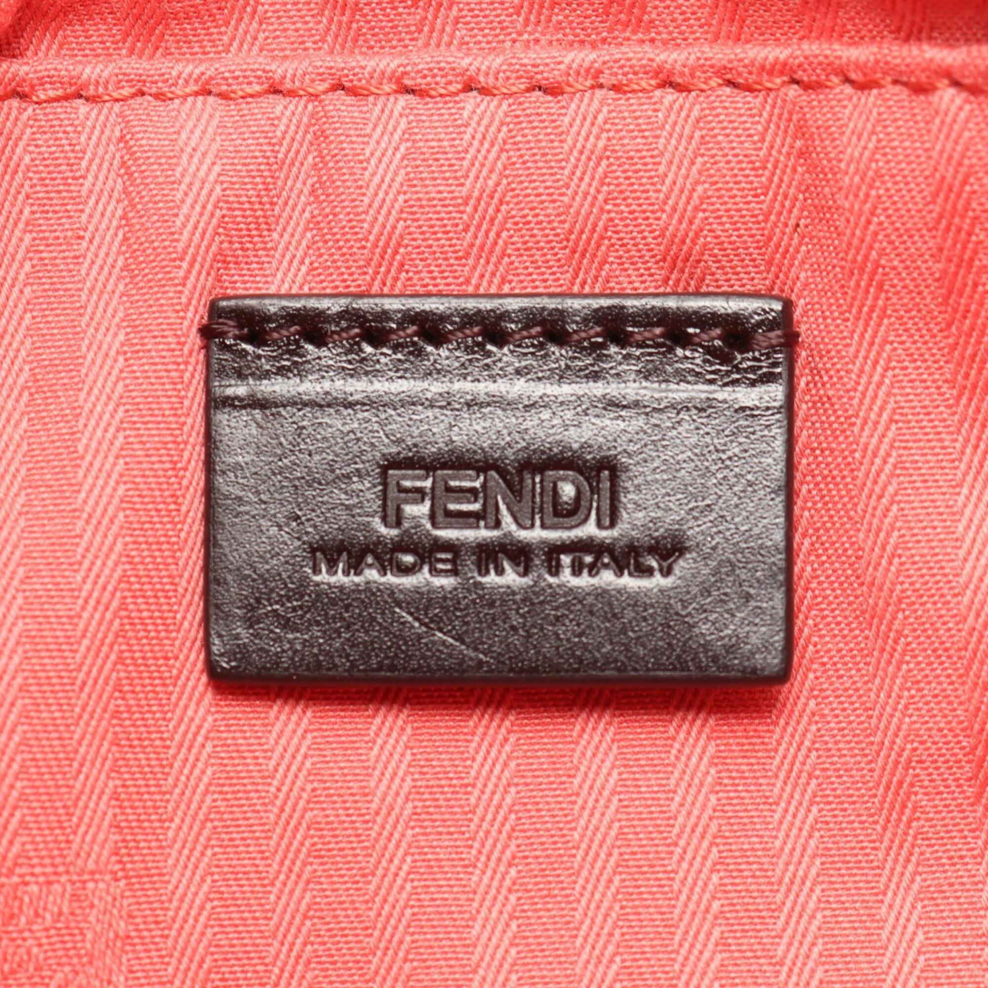 Fendi Pink Leather Handbag Shoulder Bag (Pre-Owned)