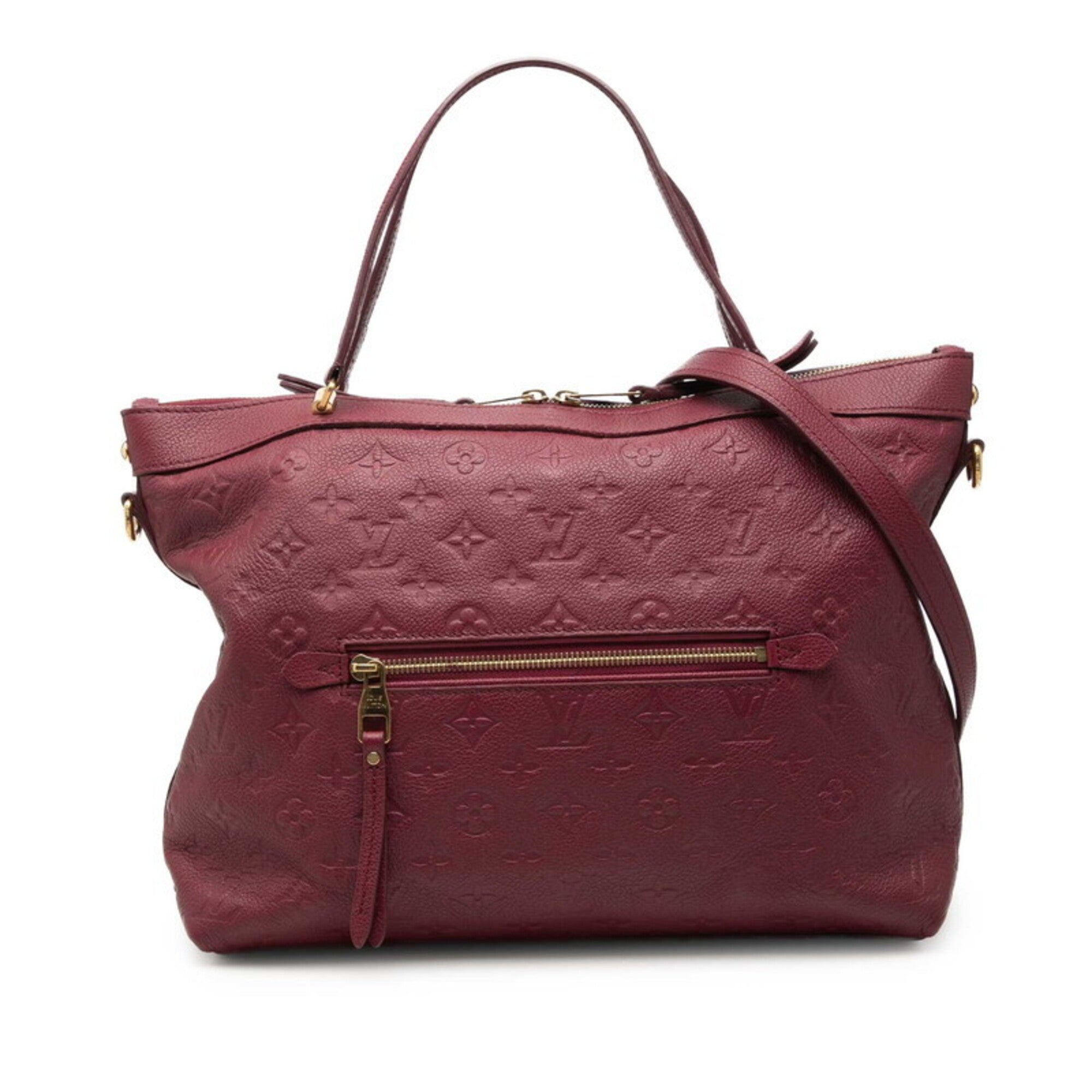 Louis Vuitton Aurore Red Color Wine Leather Shoulder Bag Tote Bag (Pre-Owned)