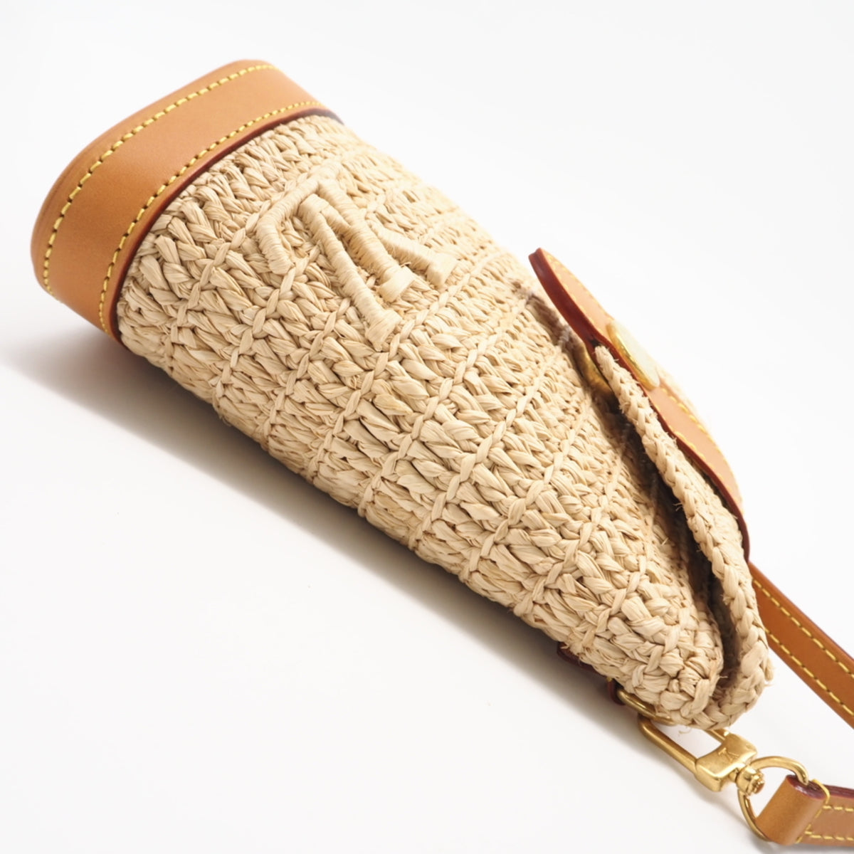 Louis Vuitton Beige Brown Natural Leather Shoulder Bag (Pre-Owned)