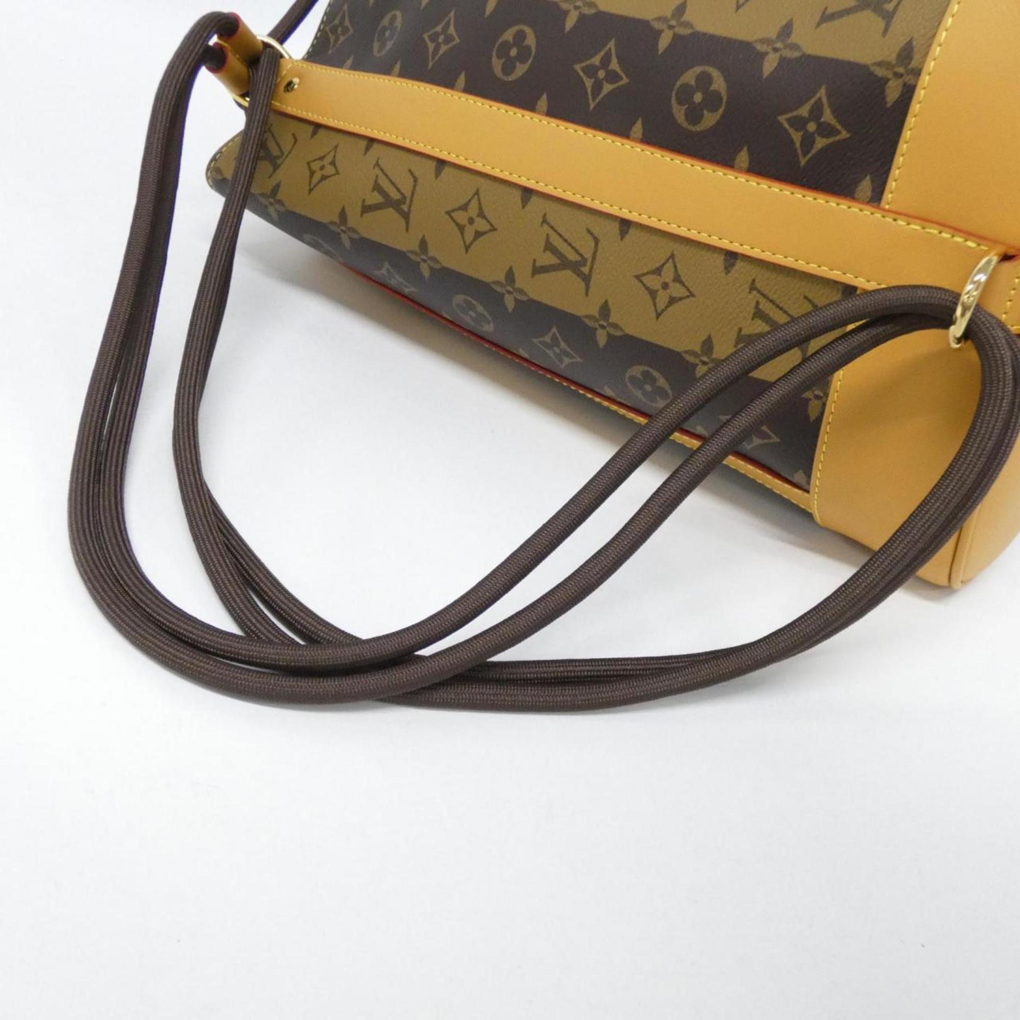 Louis Vuitton Marron Coated Canvas Shoulder Bag (Pre-Owned)