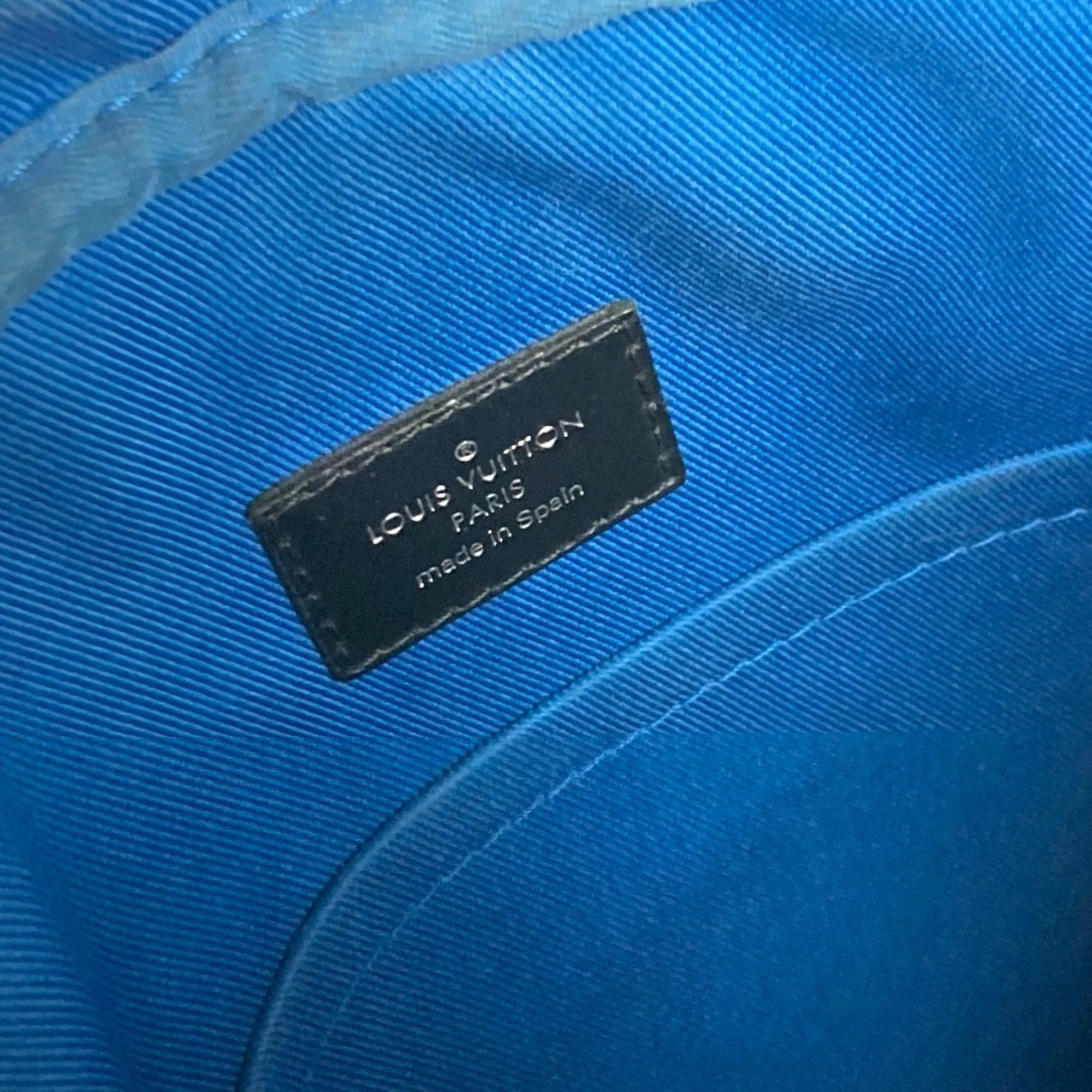 Louis Vuitton Black Blue Damier Graphite Shoulder Bag (Pre-Owned)
