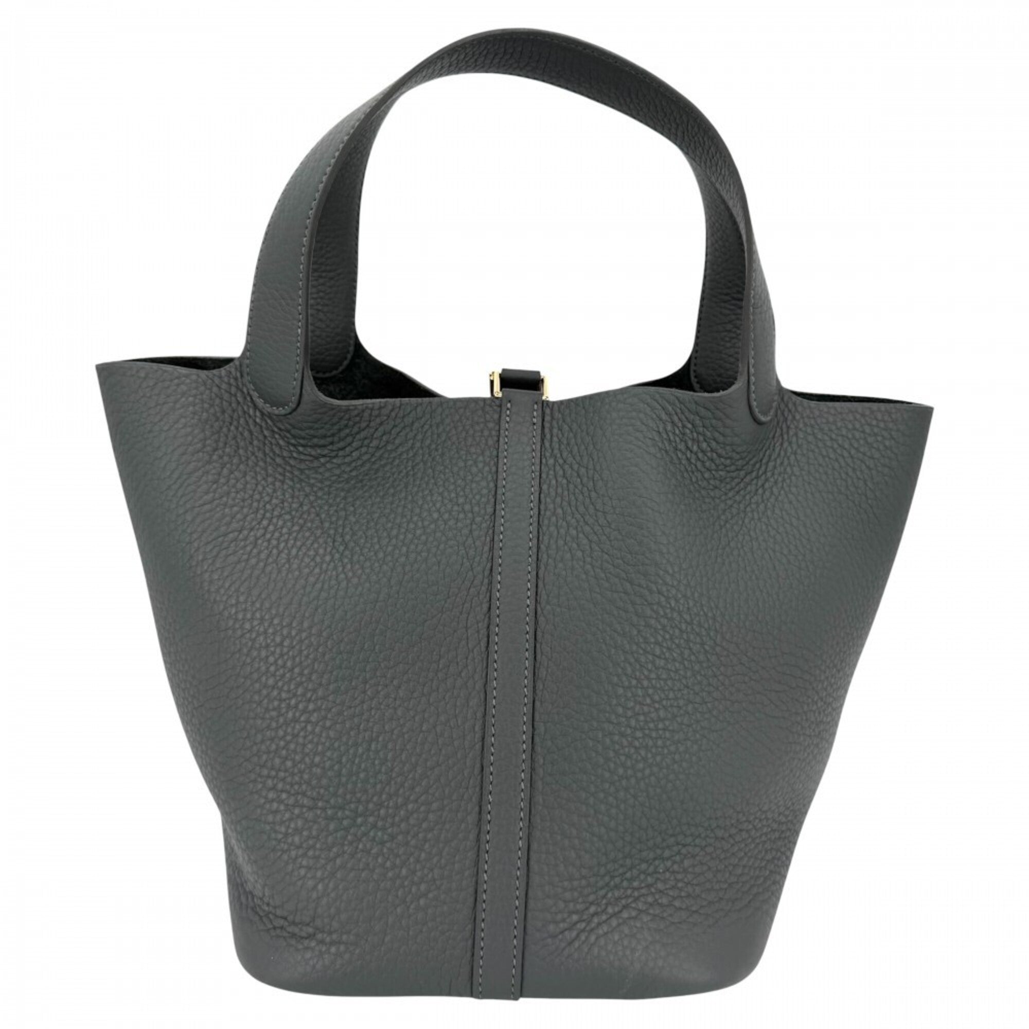 Hermes Green Taurillon Clemence Leather Handbag (Pre-Owned)
