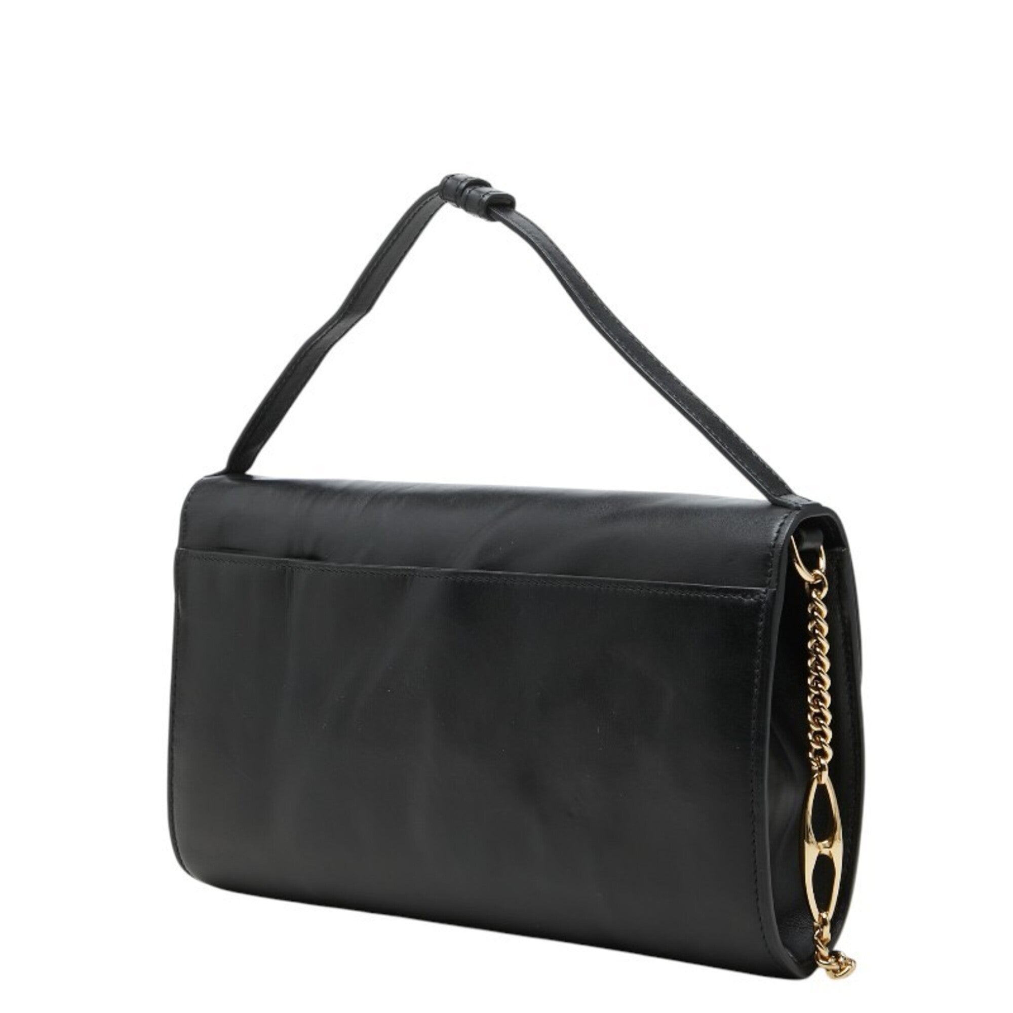 Gucci Black Leather Handbag Shoulder Bag (Pre-Owned)