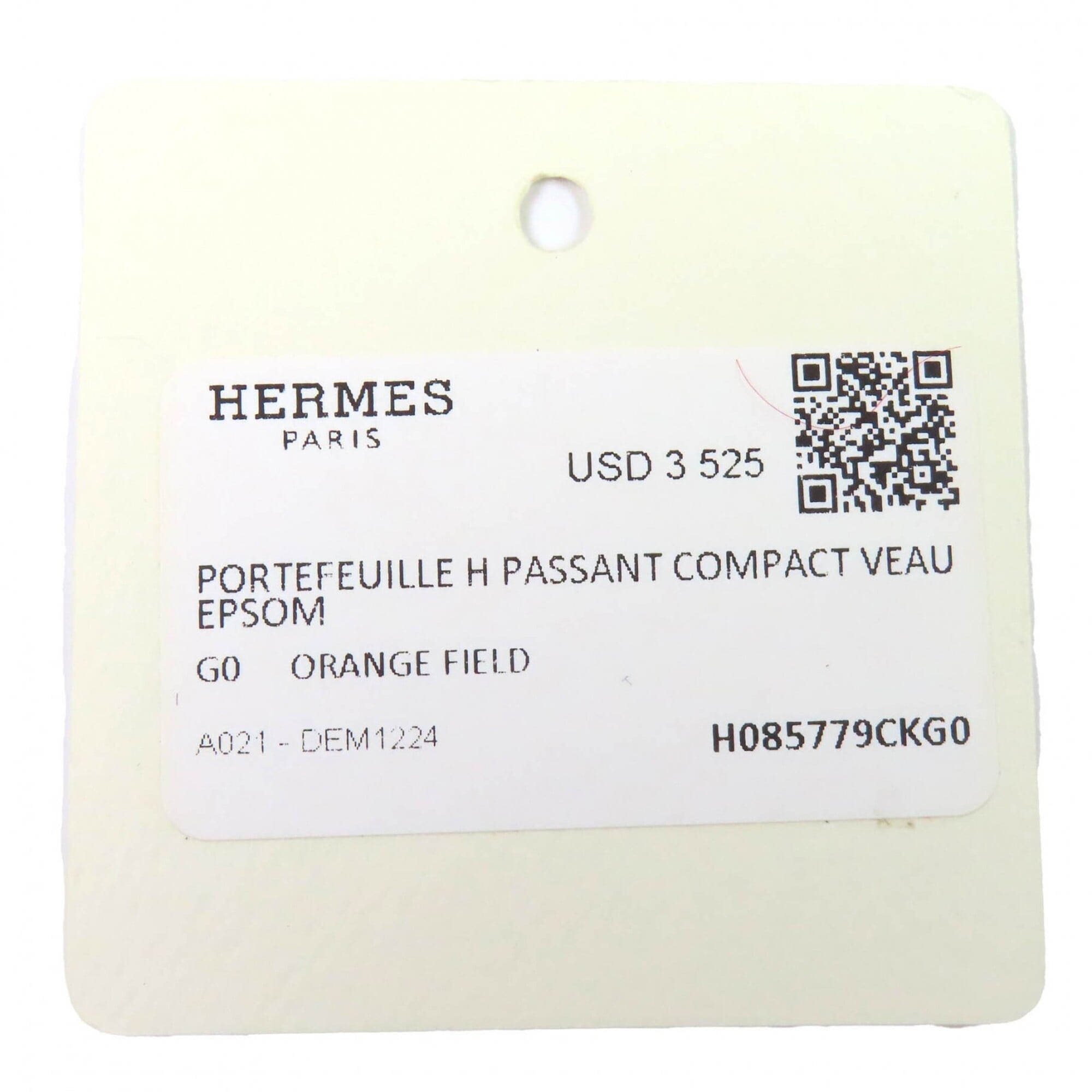 Hermes Orange Epsom Leather Wallet (Bi-Fold) (Pre-Owned)