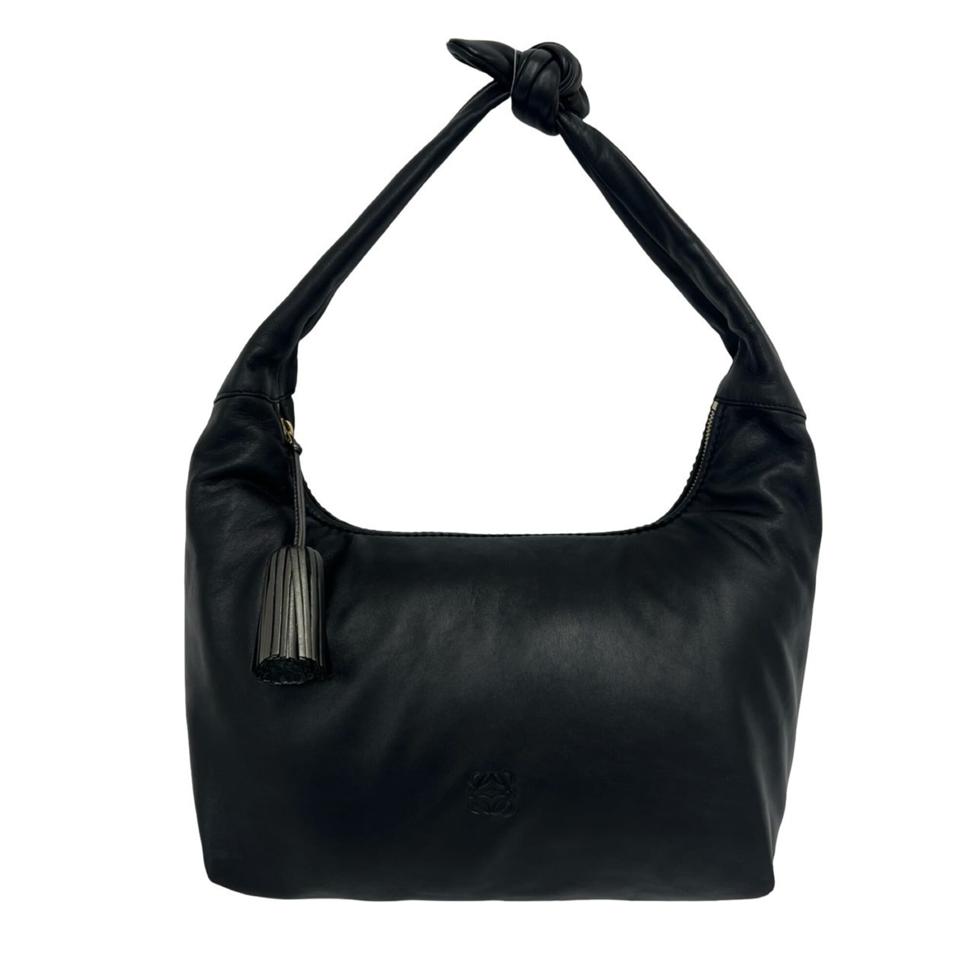 Loewe Black Leather Shoulder Bag Tote Bag (Pre-Owned)