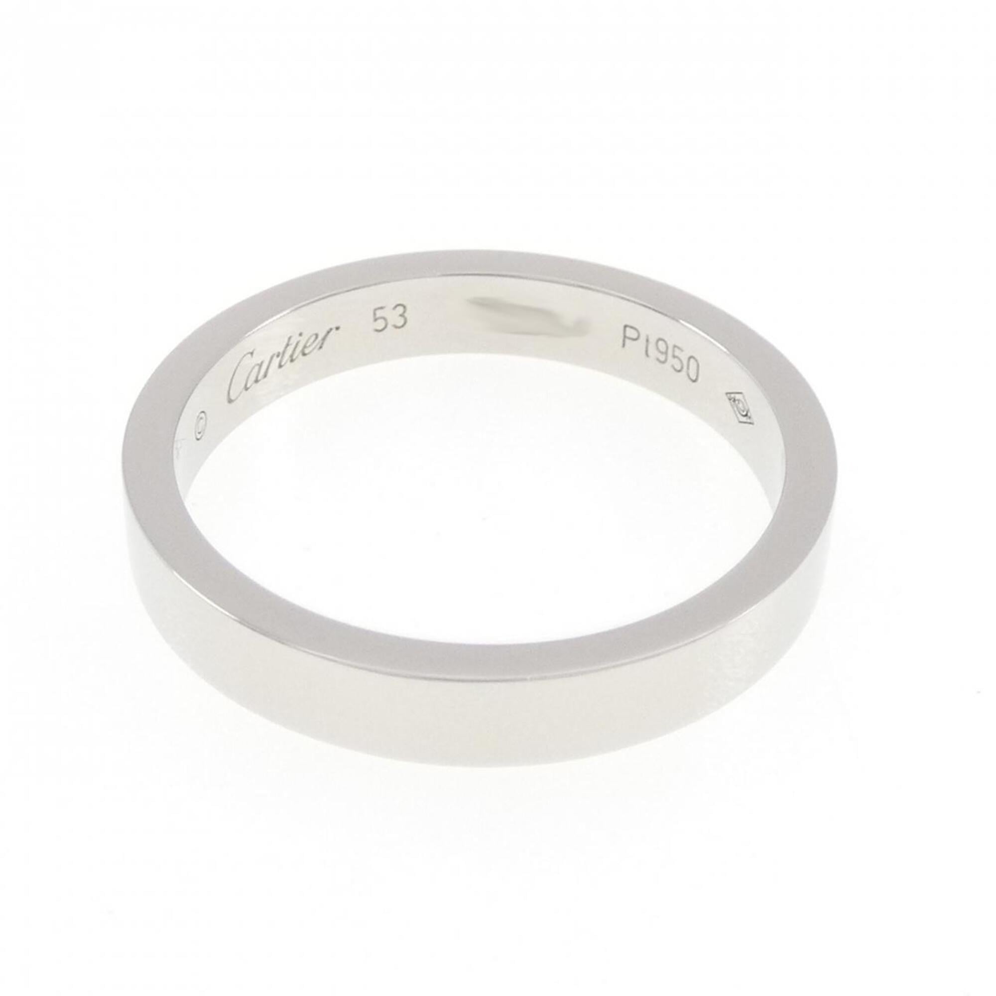 Cartier Platinum Platinum 950 Band Ring (Pre-Owned)