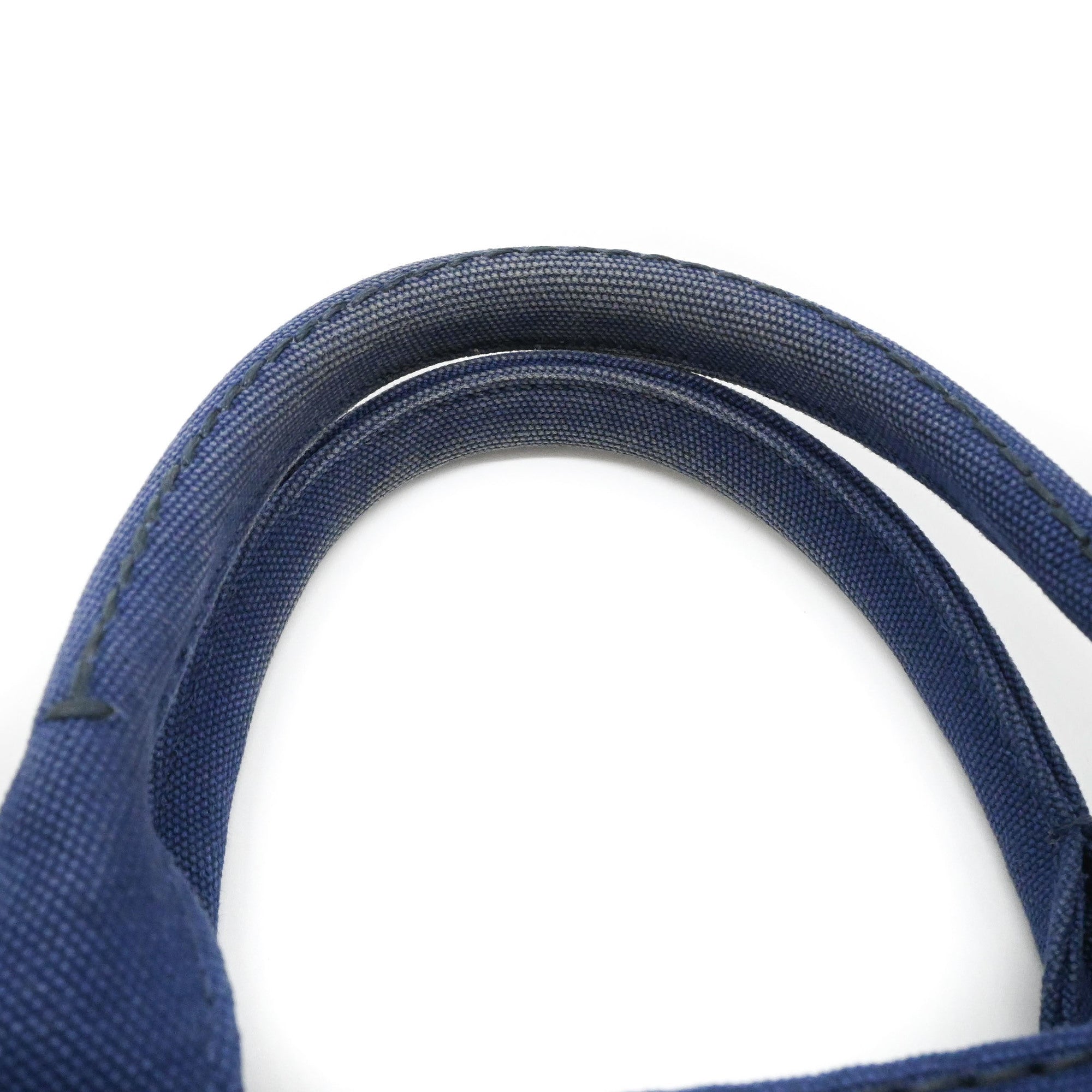 Prada Canapa Blue Canapa Handbag Tote Bag (Pre-Owned)