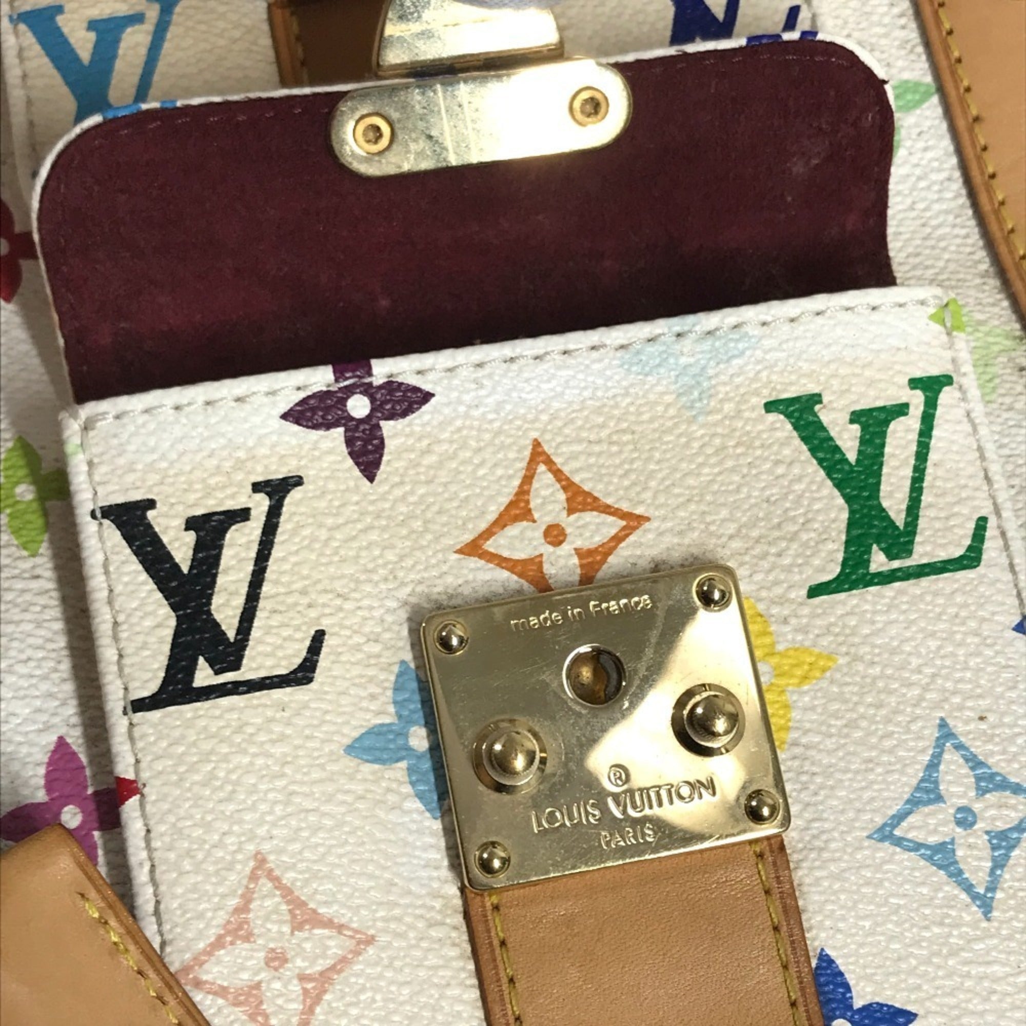 Louis Vuitton Blanc Monogram Multi-Color White Monogram Multicolore Boston Bag Handbag (Pre-Owned)