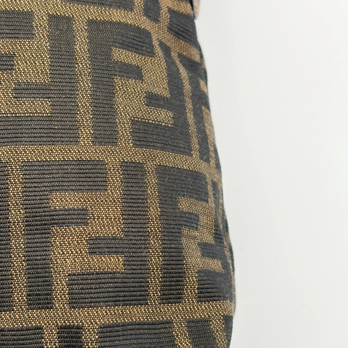 Fendi Brown Canvas Leather Shoulder Bag (Pre-Owned)