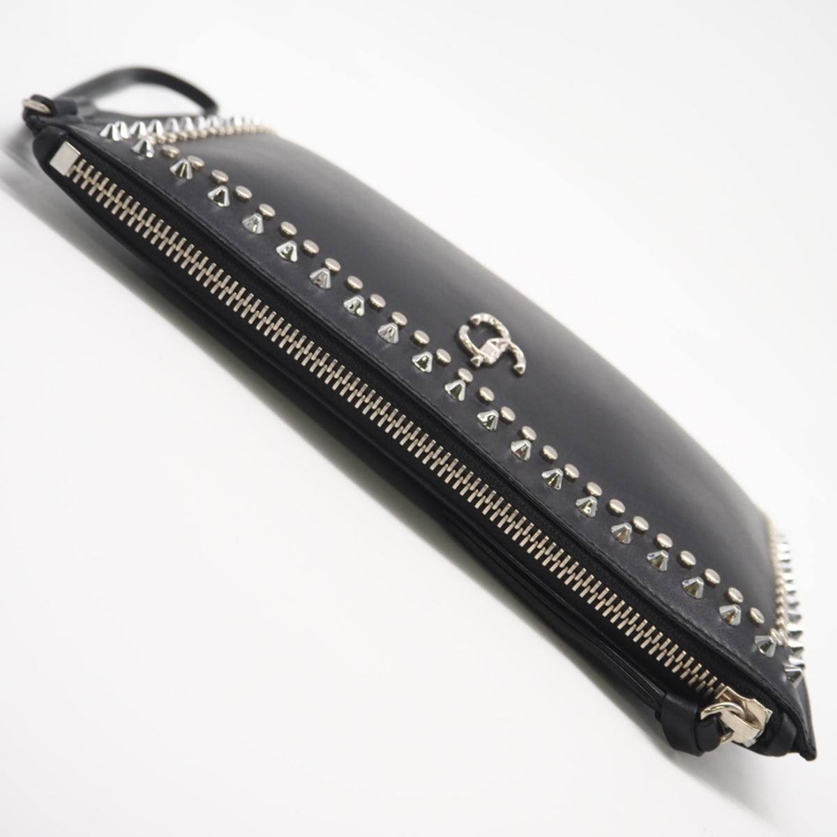 Jimmy Choo Black Leather Clutch Bag (Pre-Owned)