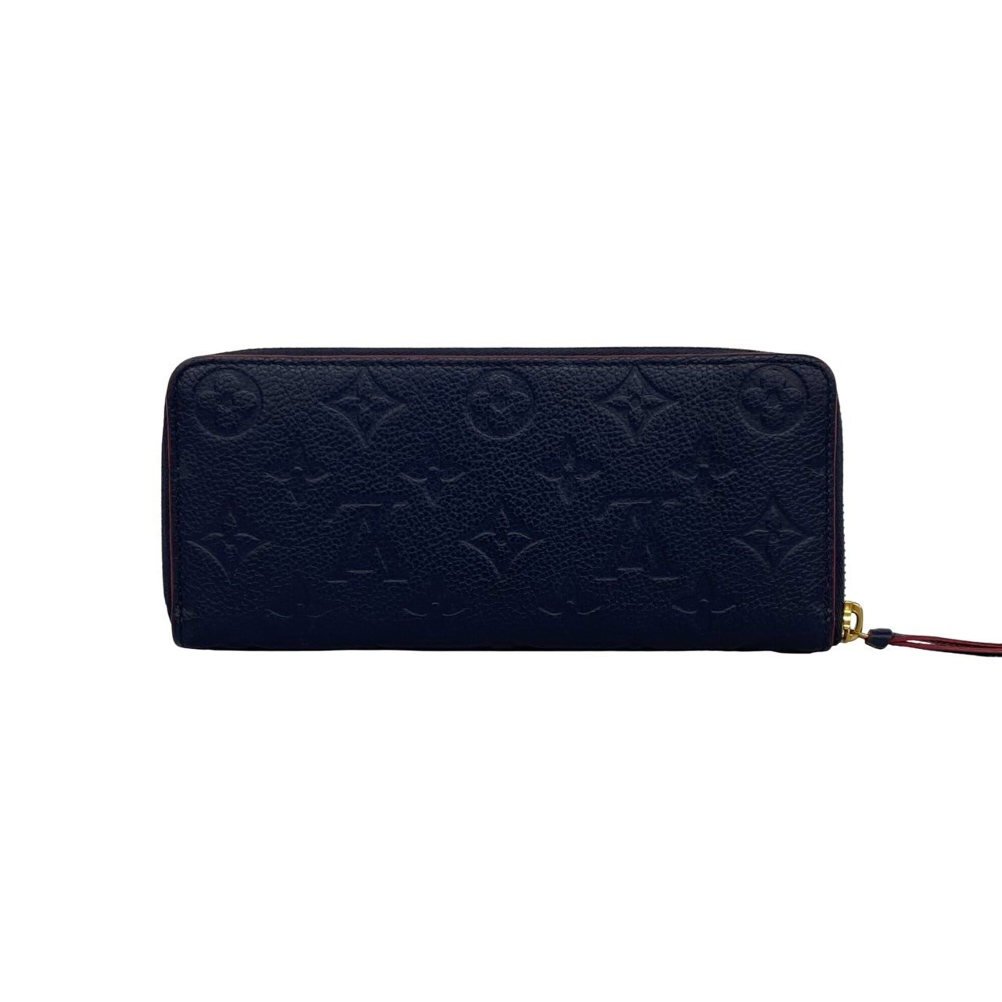 Louis Vuitton Black Leather Long Wallet (Bi-Fold) (Pre-Owned)