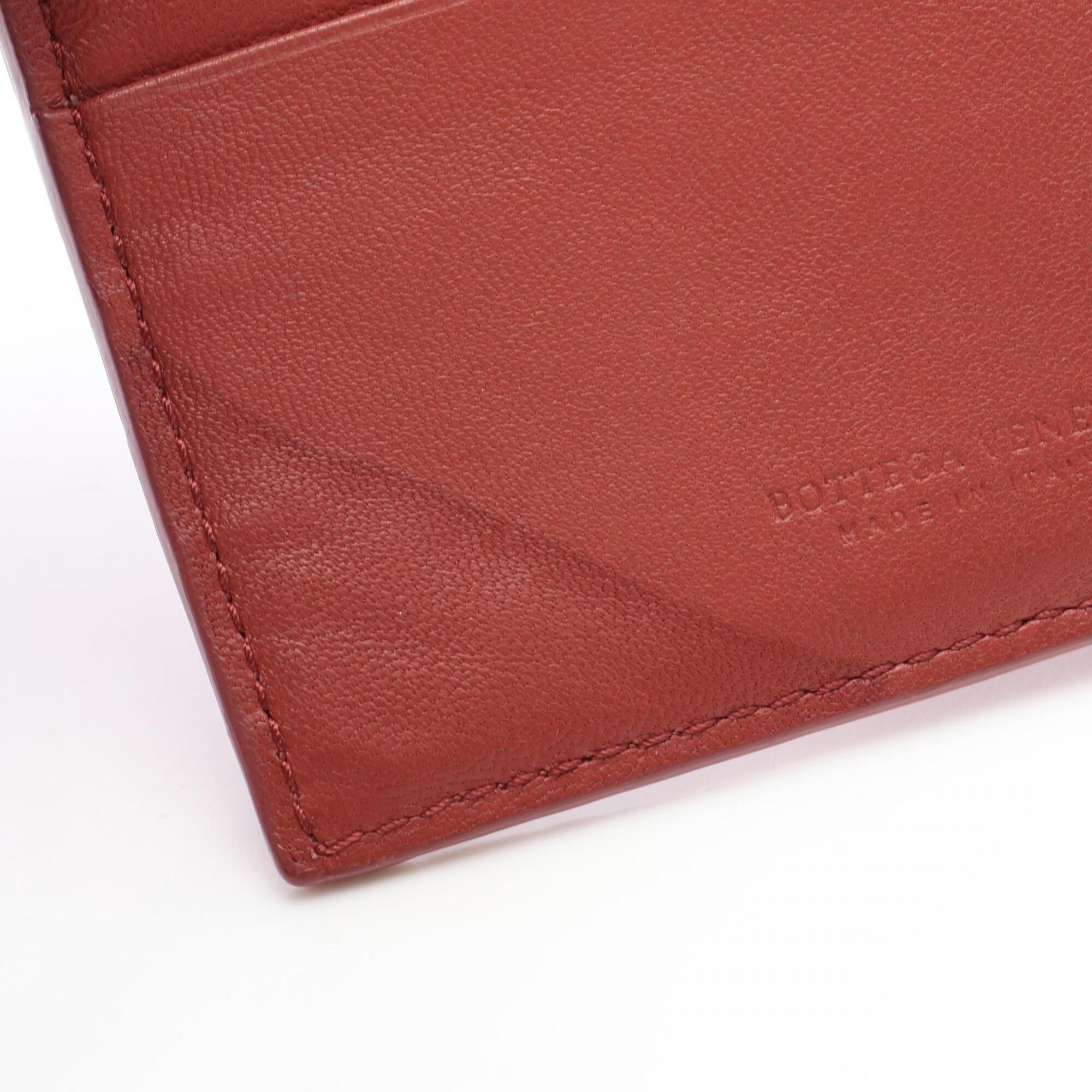 Bottega Veneta Bordeaux Intrecciato Wallet (Bi-Fold) (Pre-Owned)