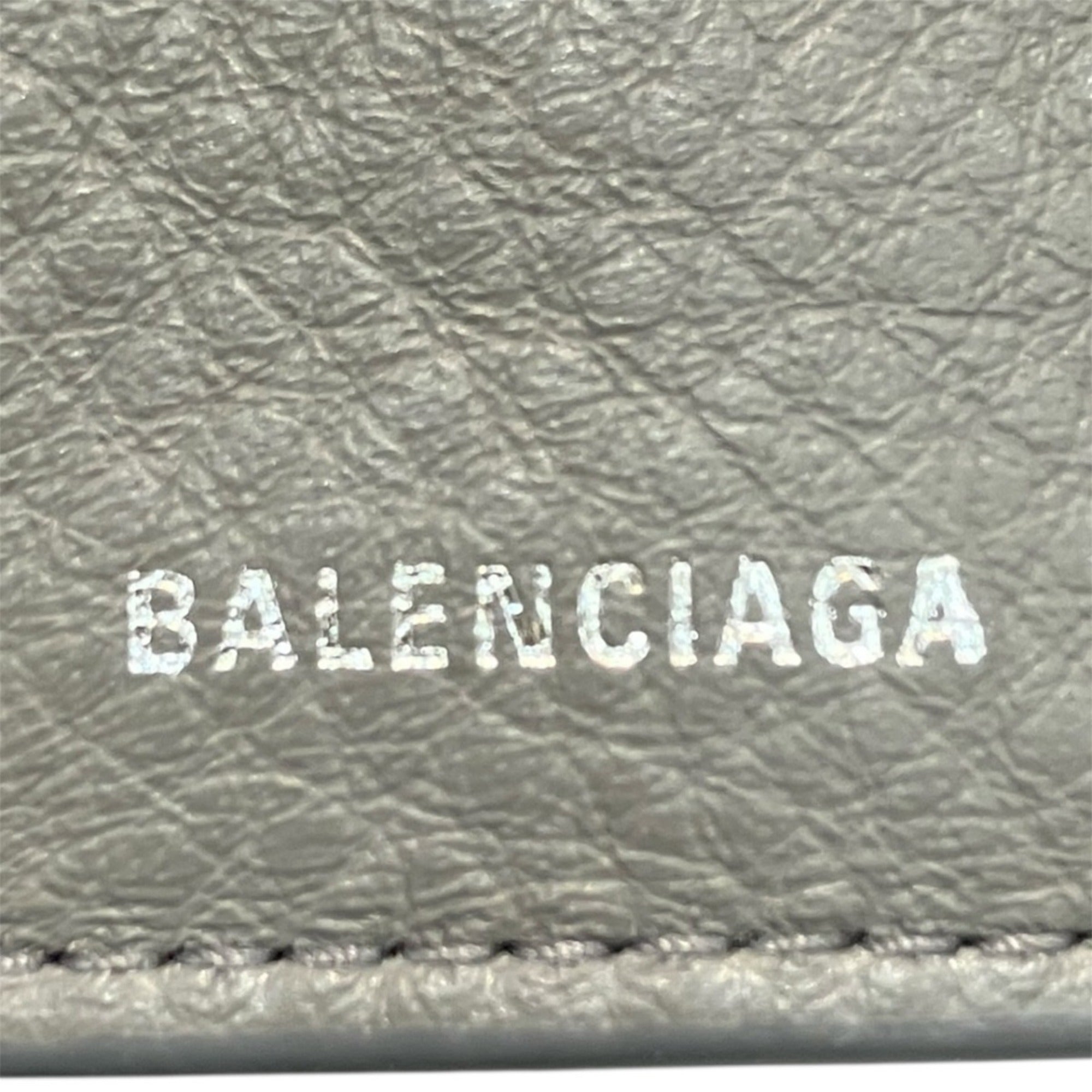 Balenciaga Gray Leather Wallet (Tri-Fold) (Pre-Owned)