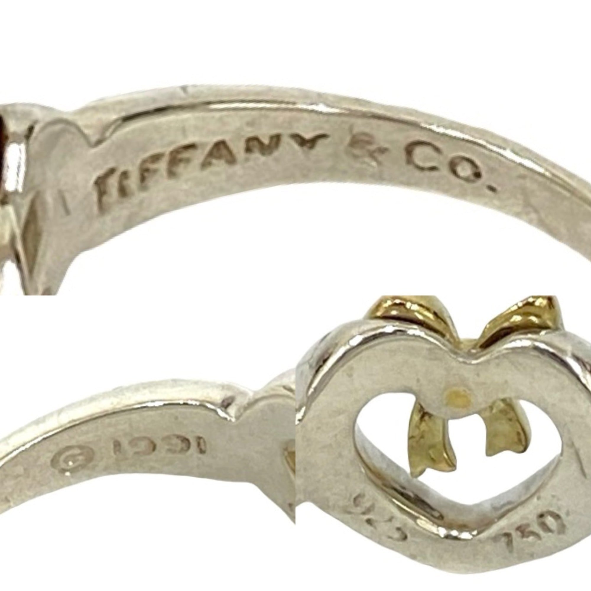 Tiffany Gold Silver Gold (18K) Silver 925 Band Ring (Pre-Owned)