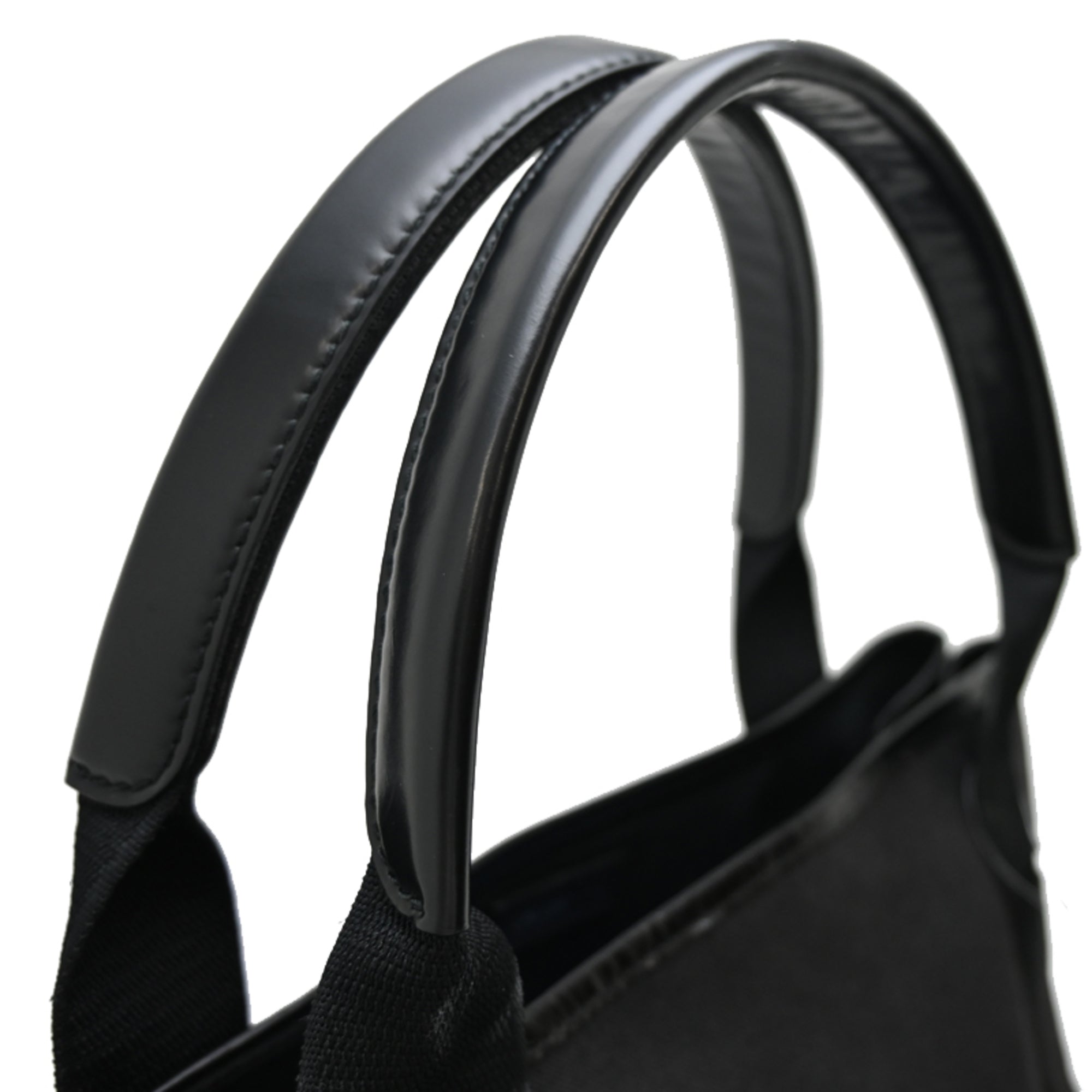 Balenciaga Black Canvas Leather Tote Bag (Pre-Owned)