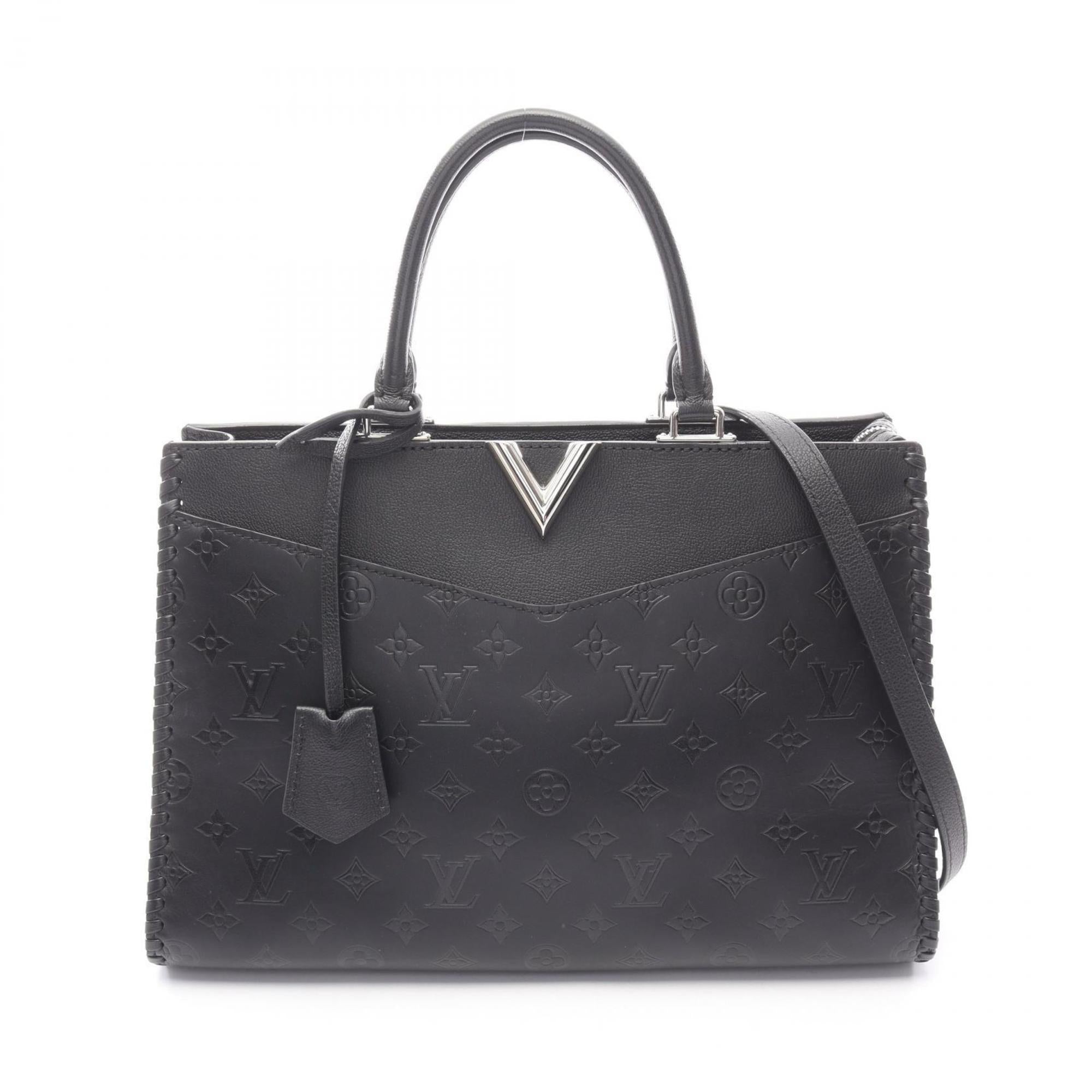 Louis Vuitton Black Leather Tote Bag (Pre-Owned)