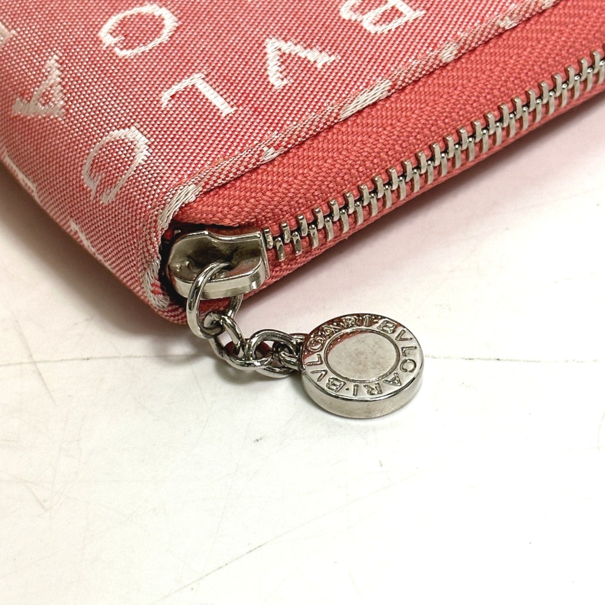 Bvlgari Pink Cloth Wallet (Bi-Fold) (Pre-Owned)