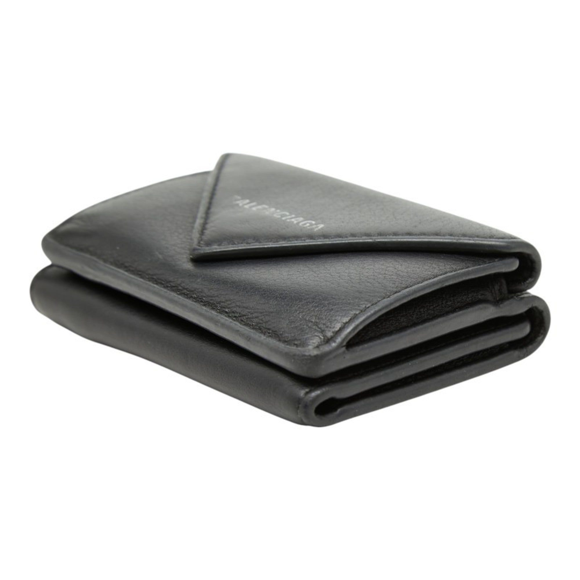 Balenciaga Black Leather Wallet (Tri-Fold) (Pre-Owned)