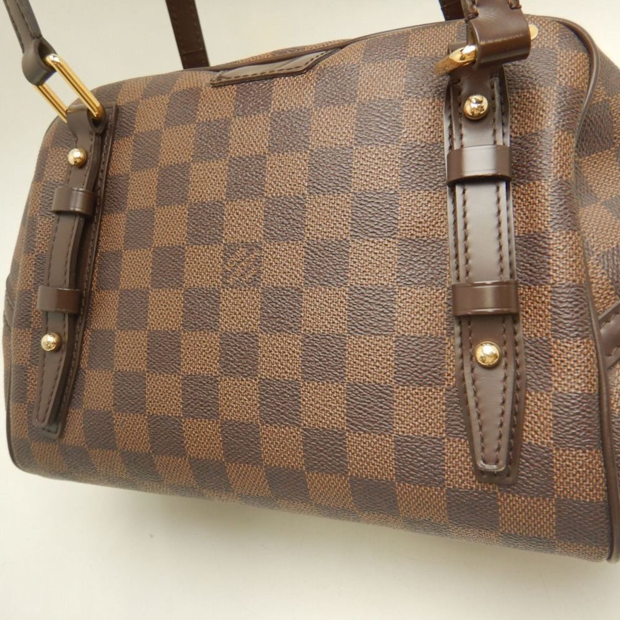Louis Vuitton Damier Canvas Ebene Damier Canvas Shoulder Bag (Pre-Owned)