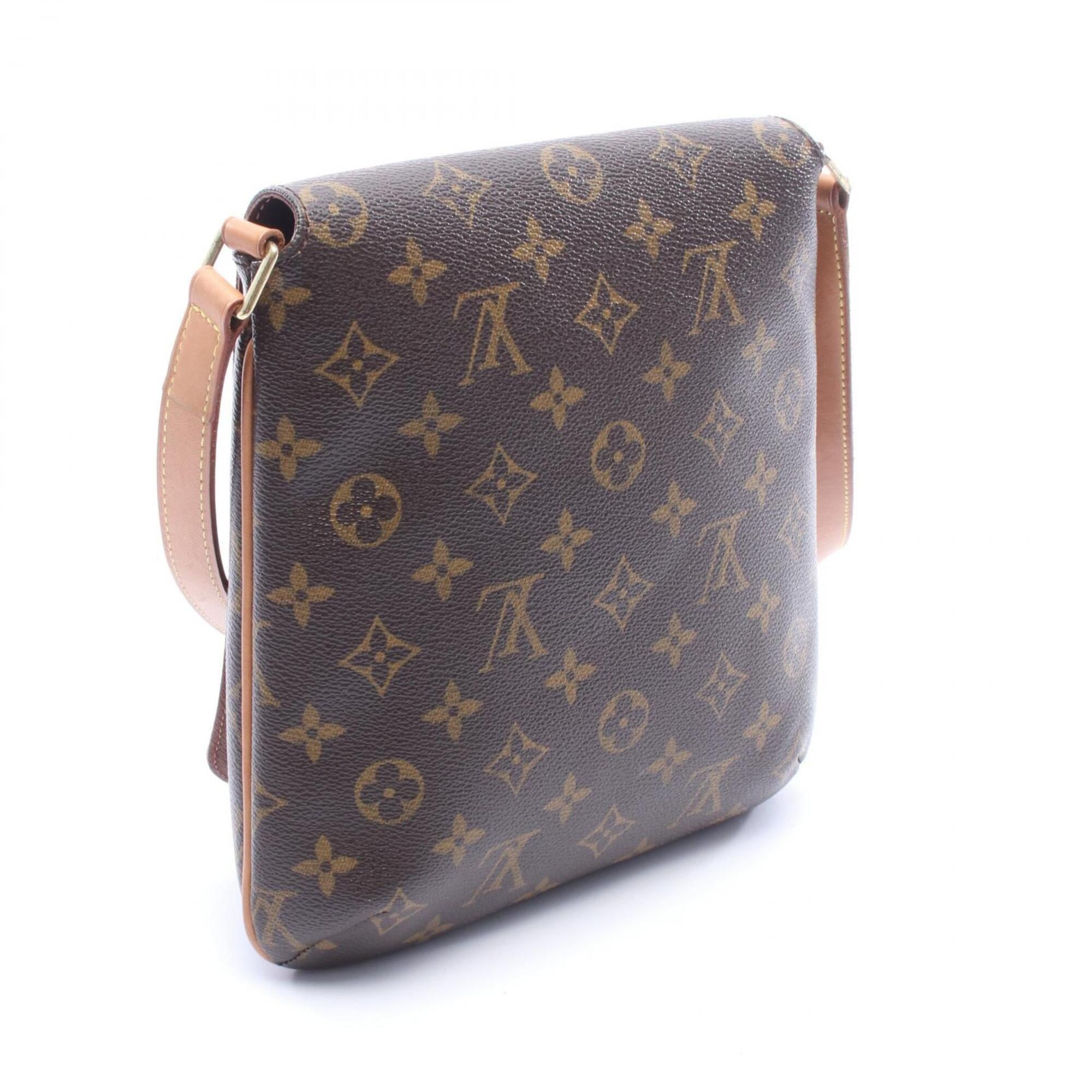 Louis Vuitton Brown Monogram Coated Canvas Leather Shoulder Bag (Pre-Owned)
