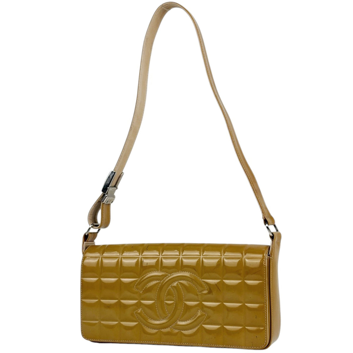Chanel Brown Patent Leather Shoulder Bag (Pre-Owned)