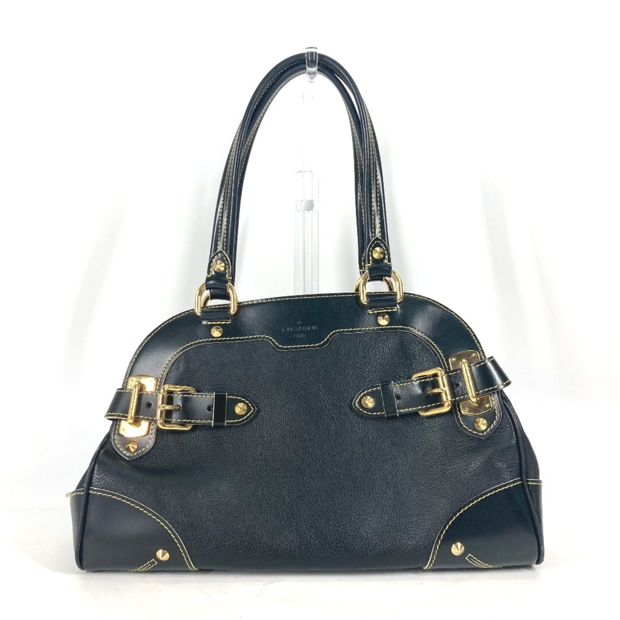 Louis Vuitton Black Noir Suhali Leather Handbag Shoulder Bag (Pre-Owned)