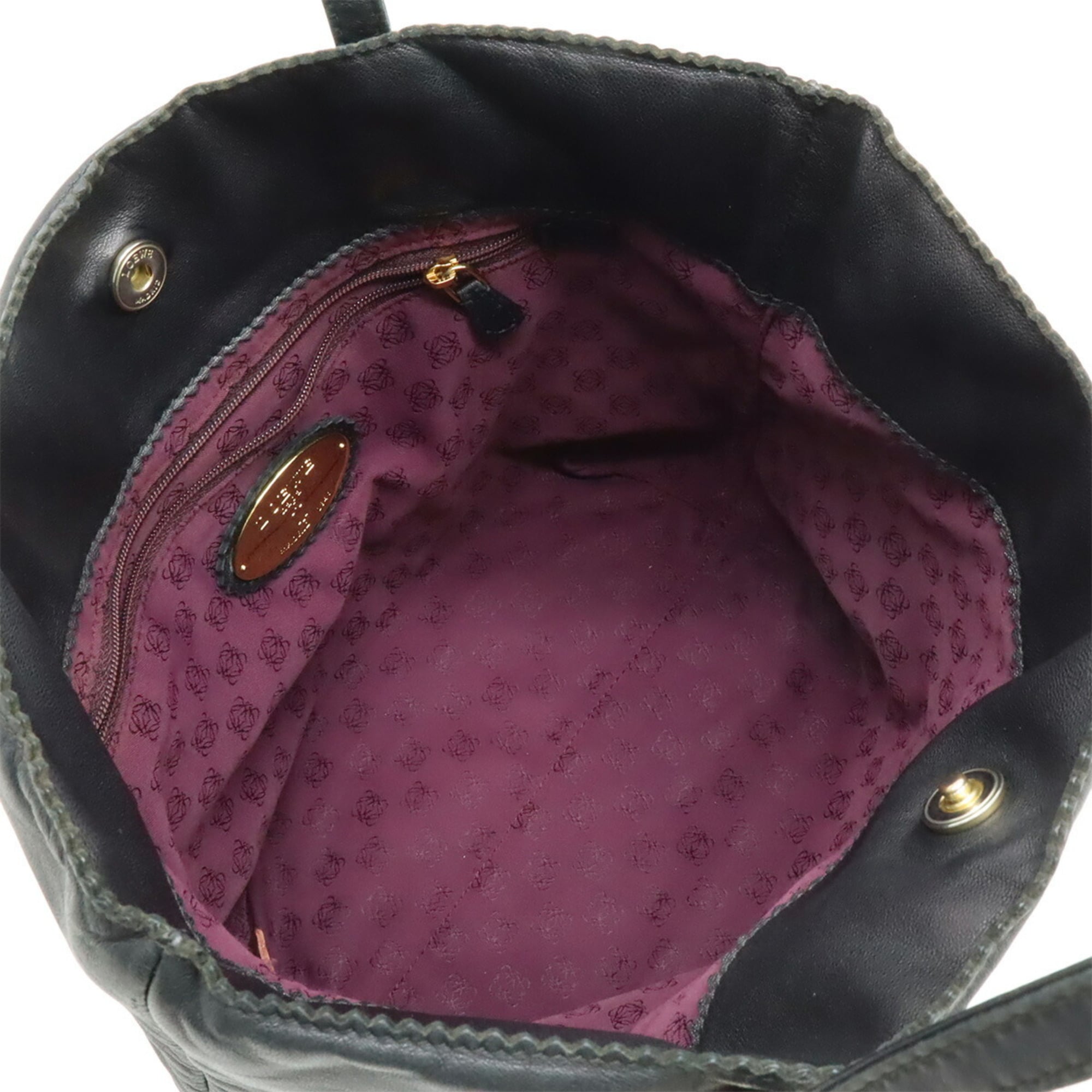 Loewe Black Nappa Leather Leather Handbag Tote Bag (Pre-Owned)