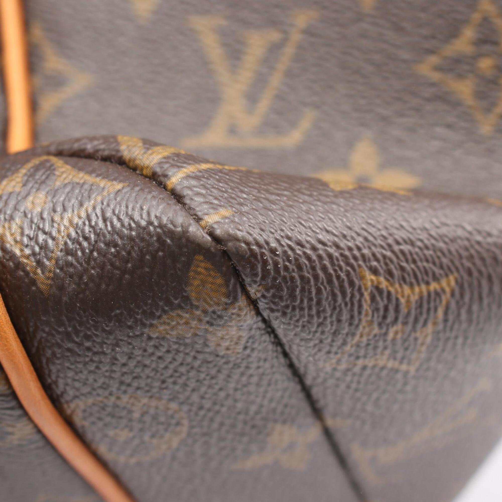 Louis Vuitton Brown Monogram Leather Handbag Tote Bag (Pre-Owned)