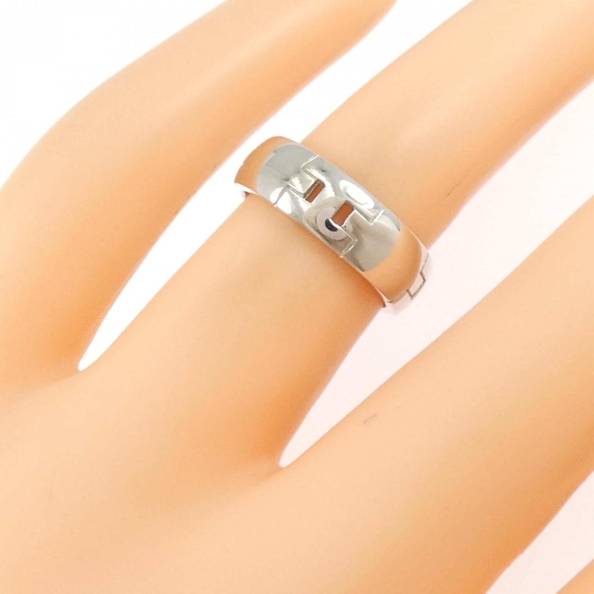 Hermes White Gold White Gold (18K) Band Ring (Pre-Owned)