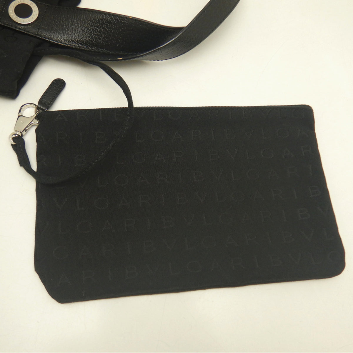 Bvlgari Black Canvas Leather Tote Bag (Pre-Owned)