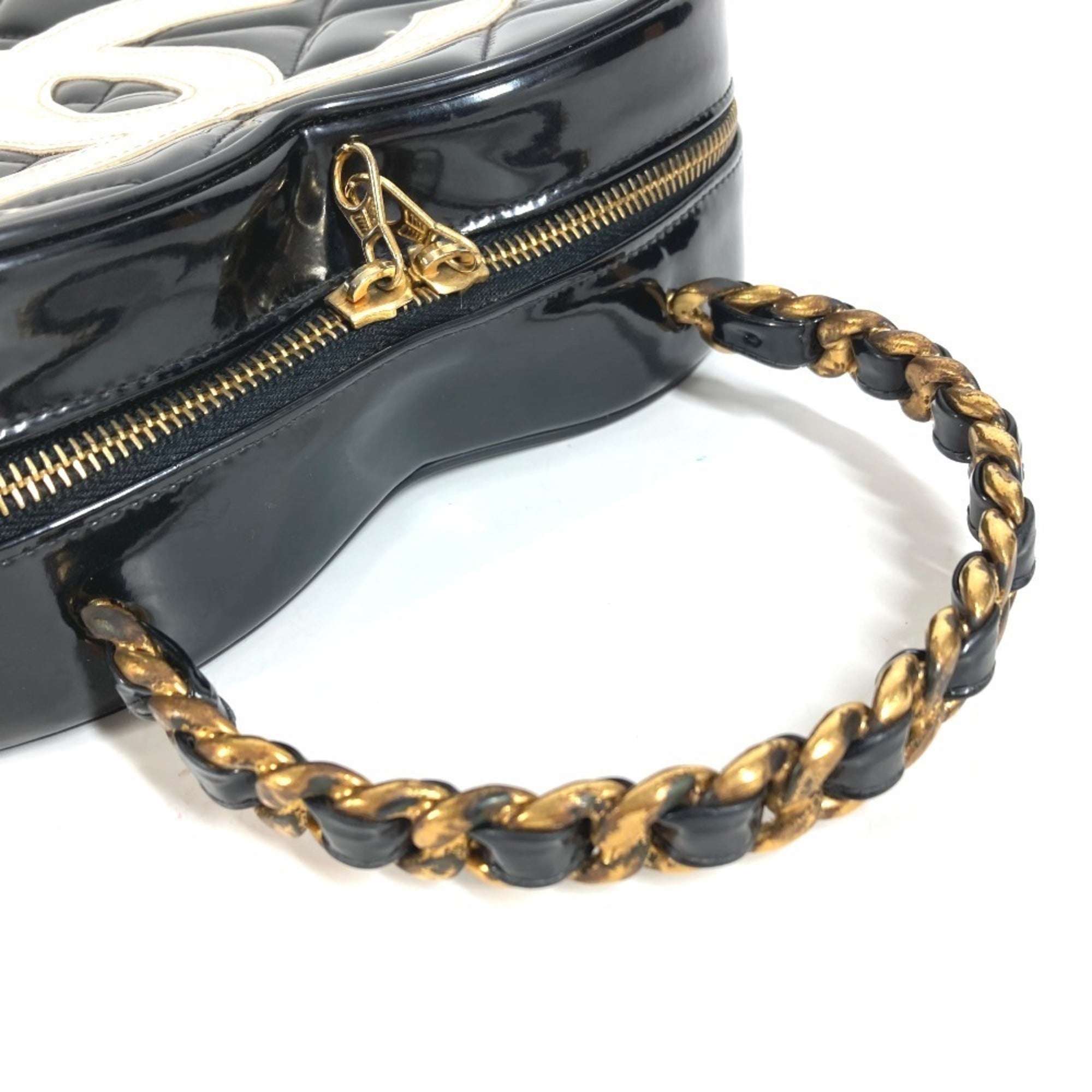 Chanel Black White Handbag Vanity Bag (Pre-Owned)