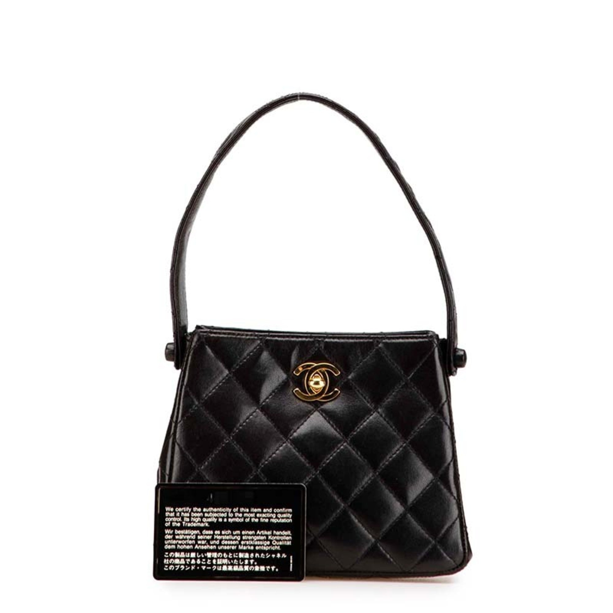 Chanel Black Leather Handbag (Pre-Owned)