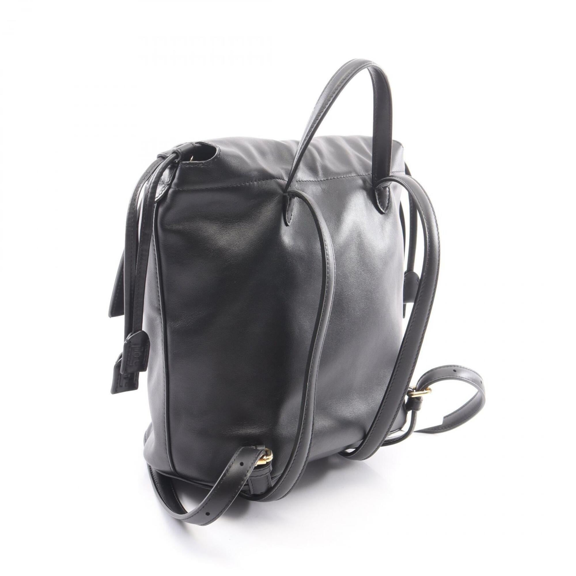 Fendi Black Leather Backpack (Pre-Owned)