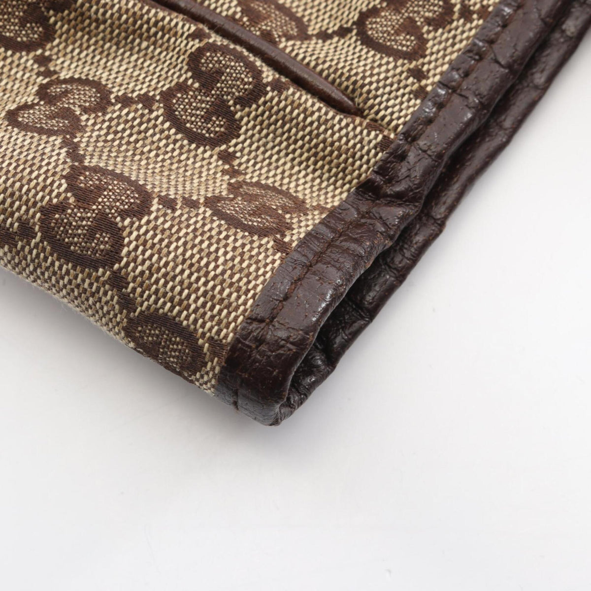Gucci Beige Brown Multi-Color Canvas Leather Handbag (Pre-Owned)