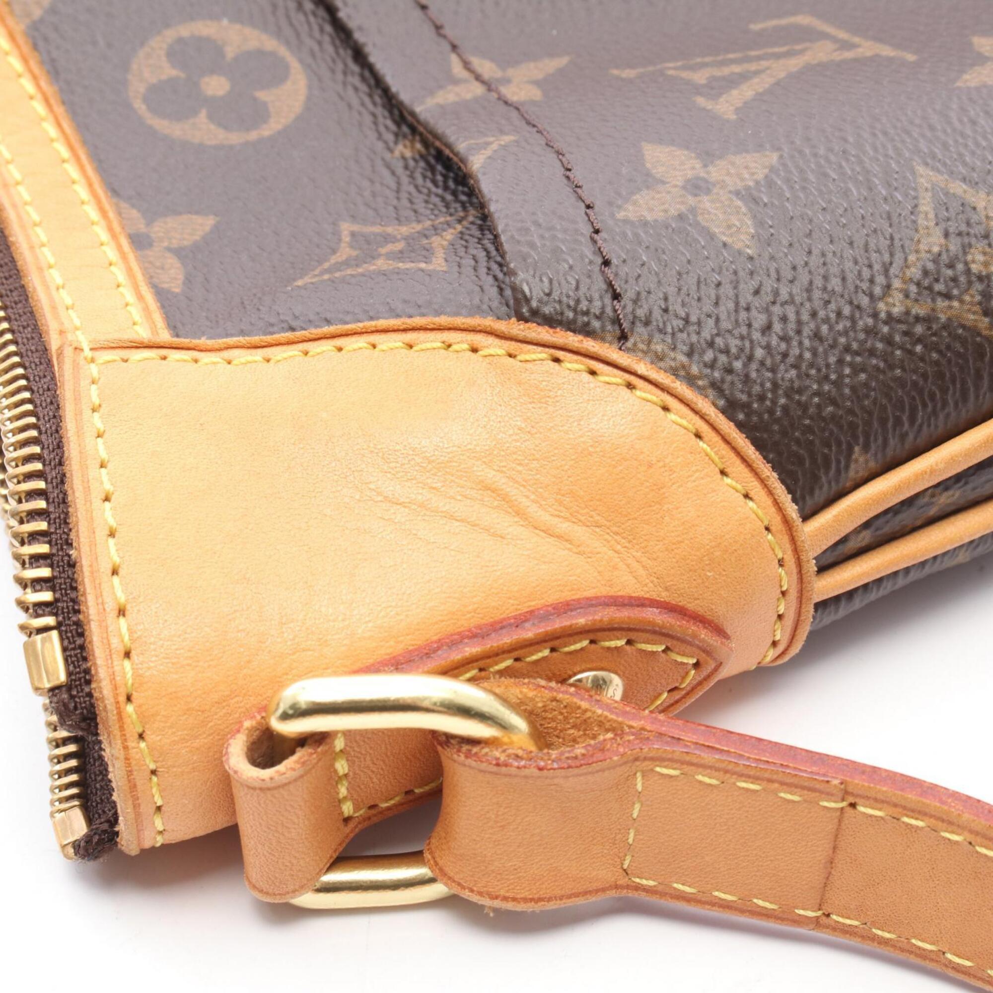 Louis Vuitton Brown Monogram Coated Canvas Leather Shoulder Bag (Pre-Owned)
